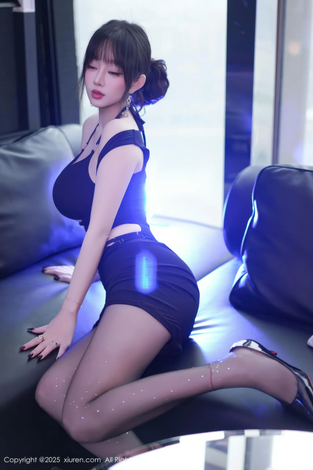 XiuRen 秀人 No.11165 王羽纯 黑色情趣内衣黑丝 - 28
