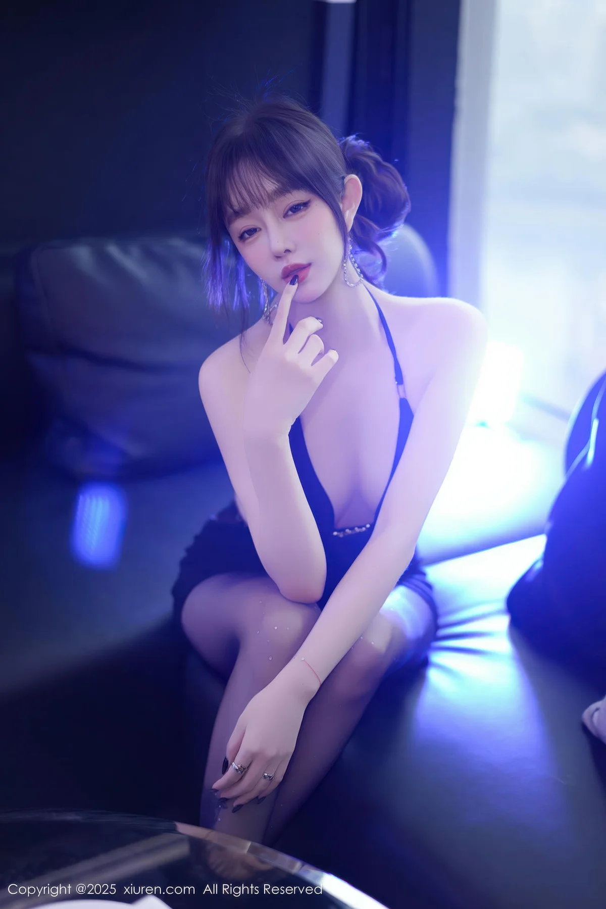 XiuRen 秀人 No.11165 王羽纯 黑色情趣内衣黑丝 - 48