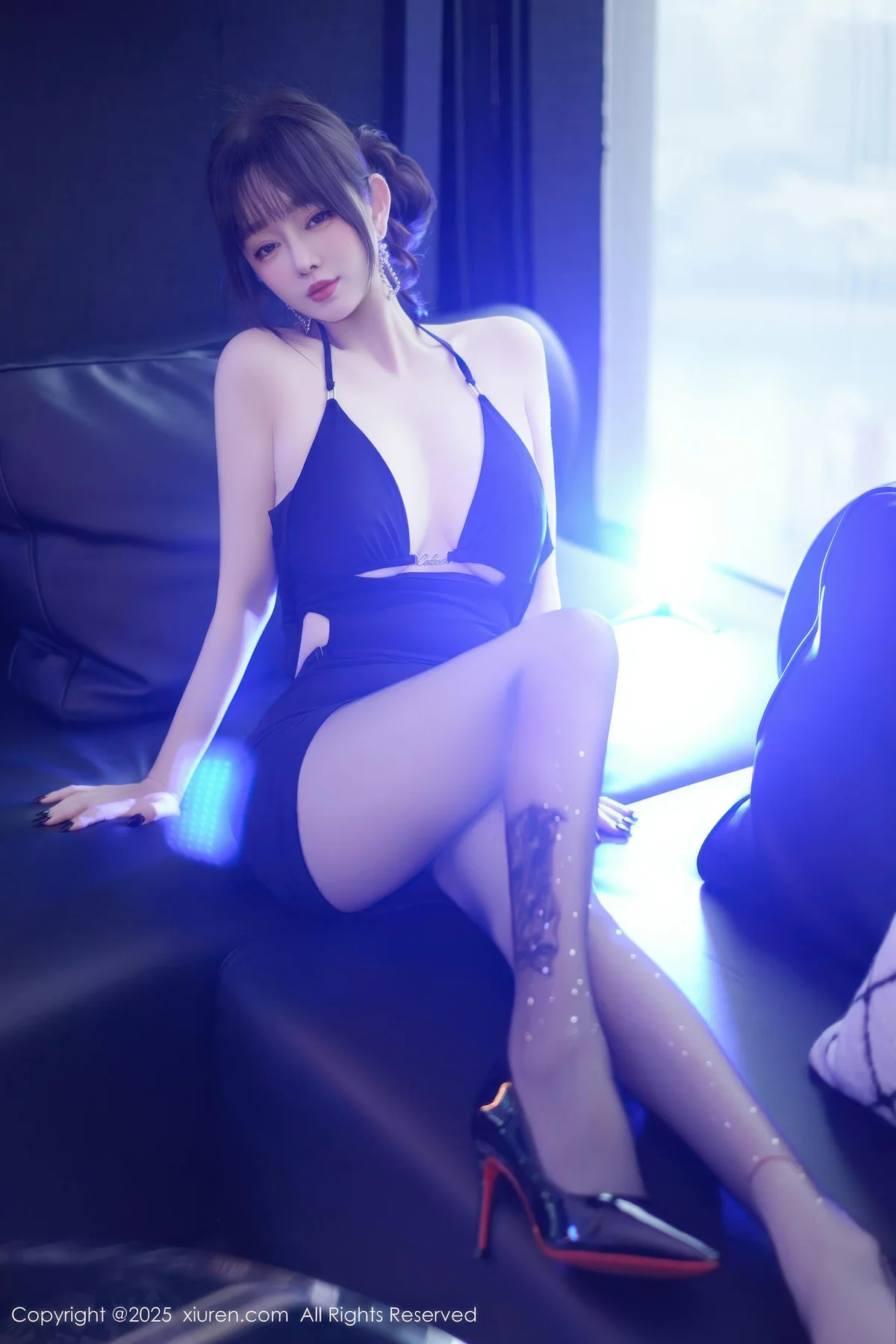 XiuRen 秀人 No.11165 王羽纯 黑色情趣内衣黑丝 - 49