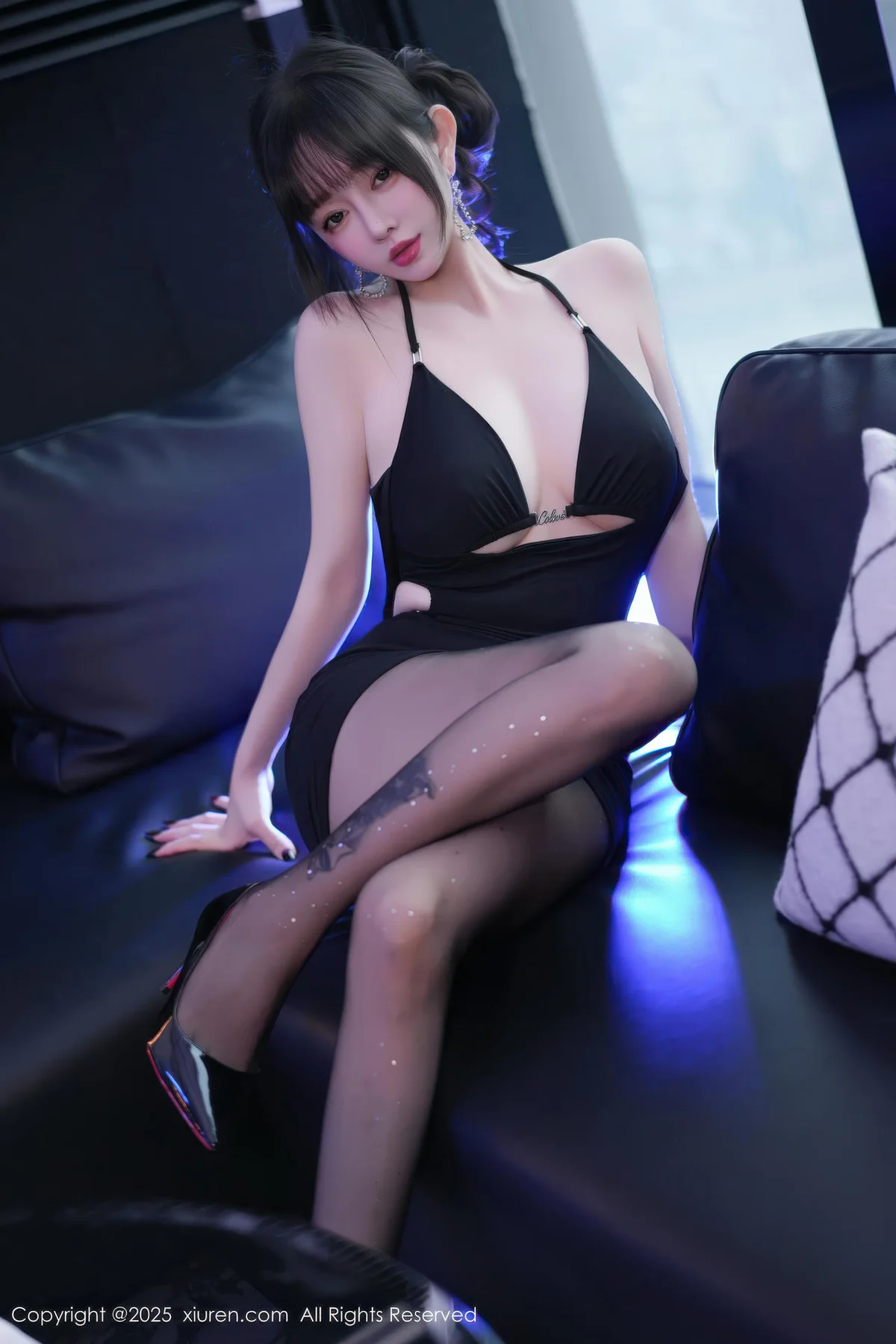 XiuRen 秀人 No.11165 王羽纯 黑色情趣内衣黑丝 - 54