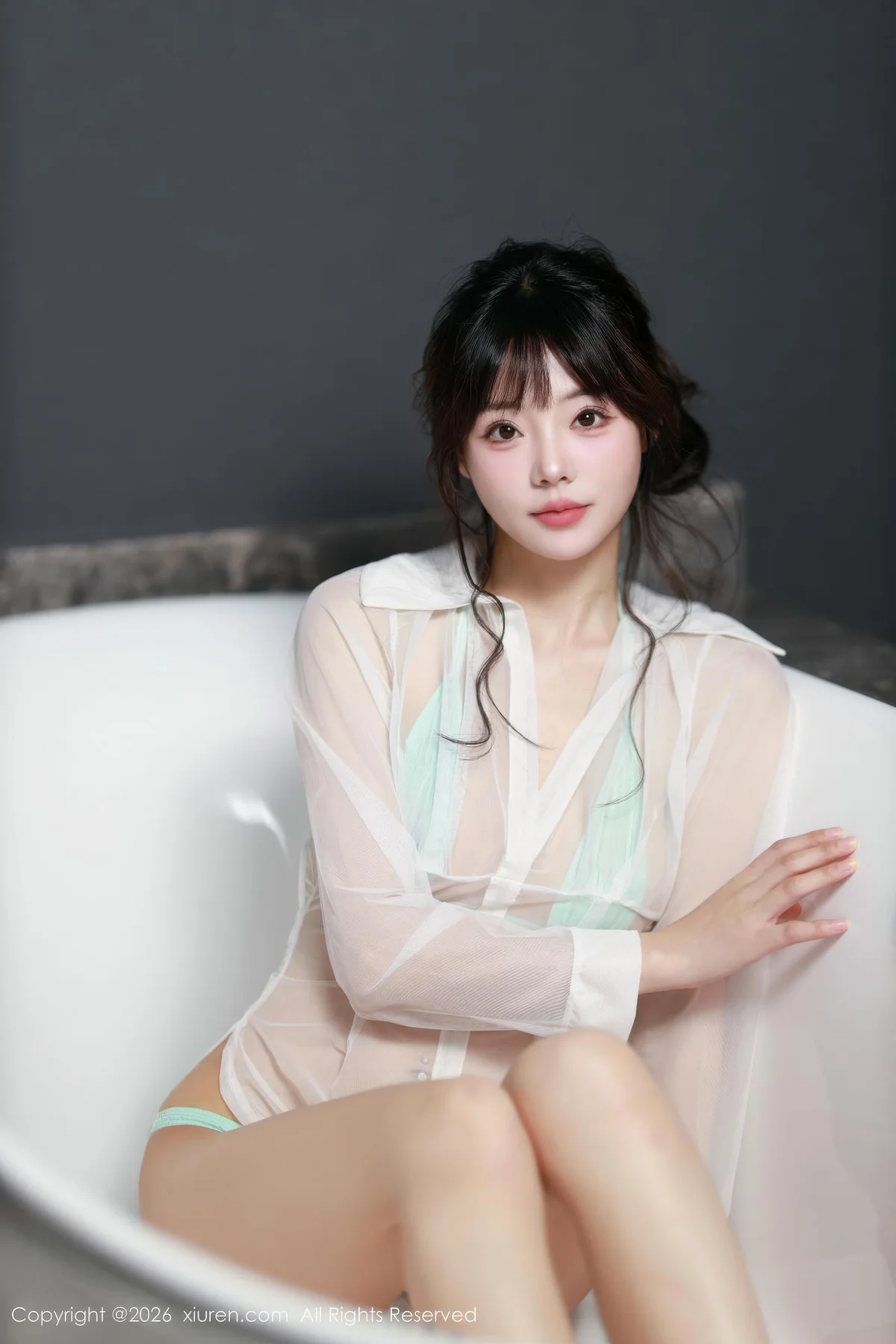 XiuRen 秀人 No.11191 佘贝拉Bella 蓝色包臀裙 - 41