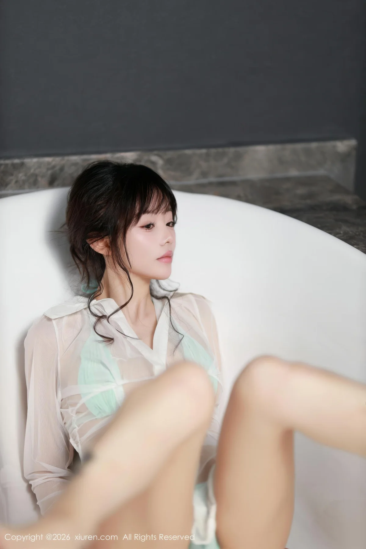 XiuRen 秀人 No.11191 佘贝拉Bella 蓝色包臀裙 - 42