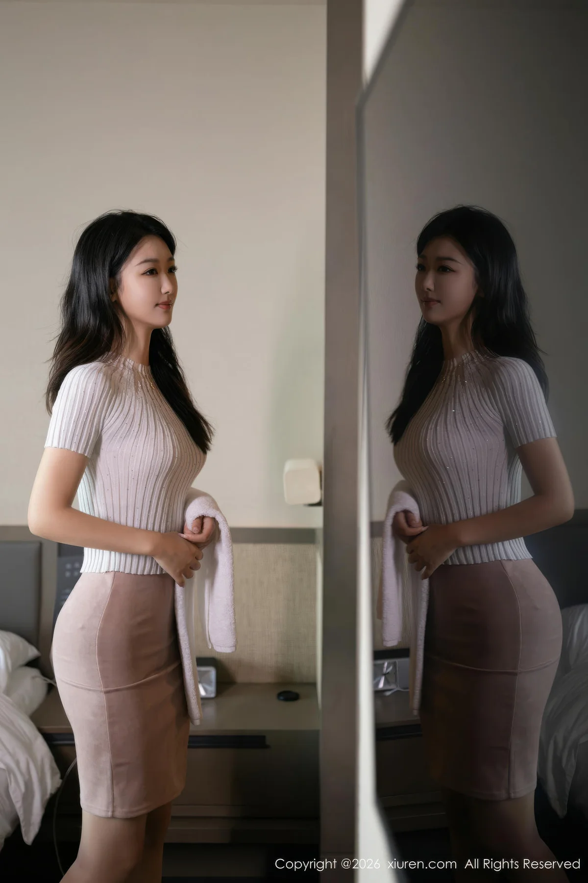 XiuRen 秀人 No.11195 唐安琪 粉色内衣诱人肉色丝袜 - 13