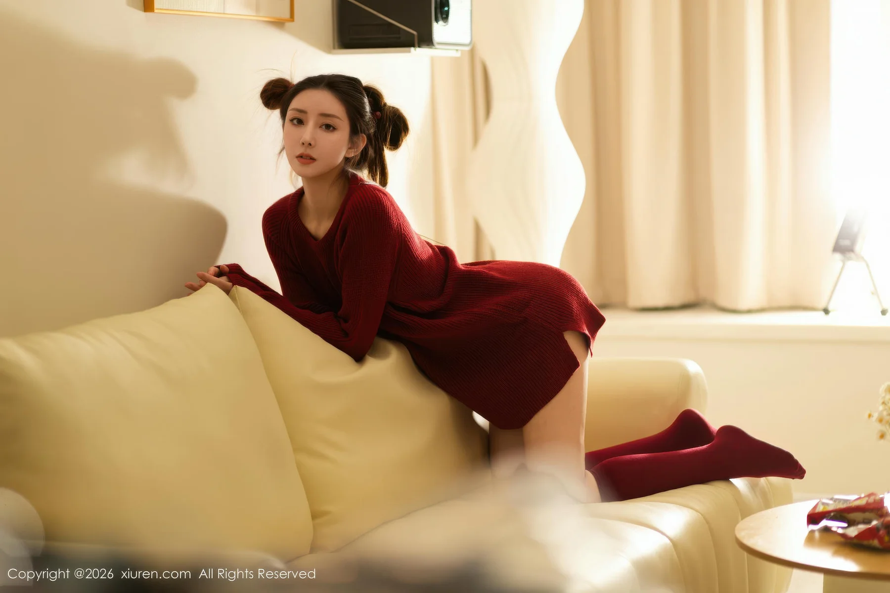 XiuRen 秀人 No.11198 悦兮 深色毛衣美腿丝袜 - 50