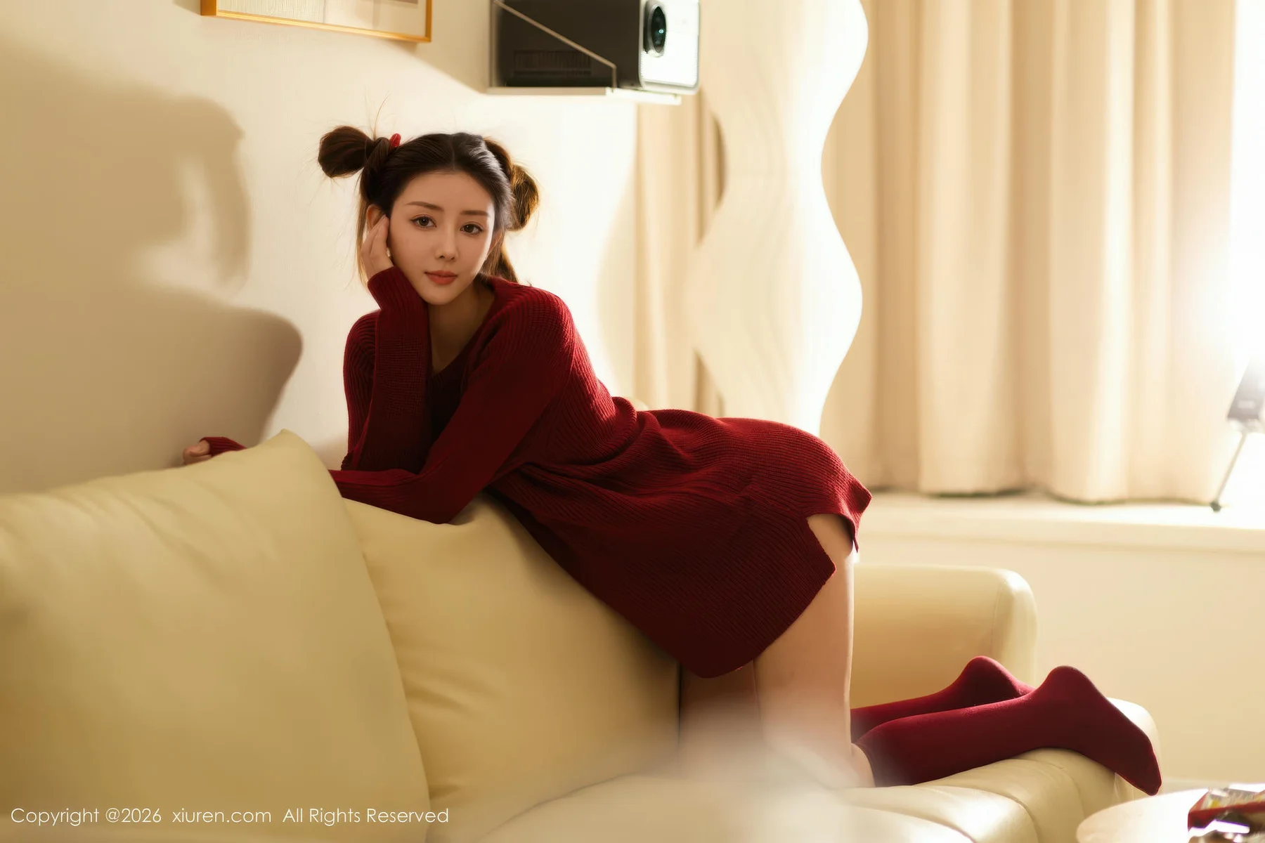 XiuRen 秀人 No.11198 悦兮 深色毛衣美腿丝袜 - 52