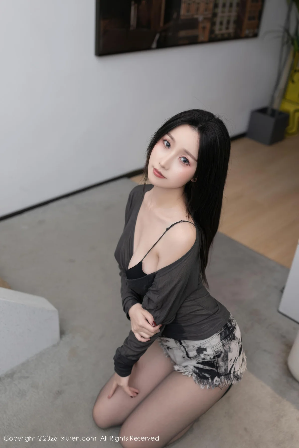 XiuRen 秀人 No.11202 杏子Yada香肩黑丝翘臀美女 - 17