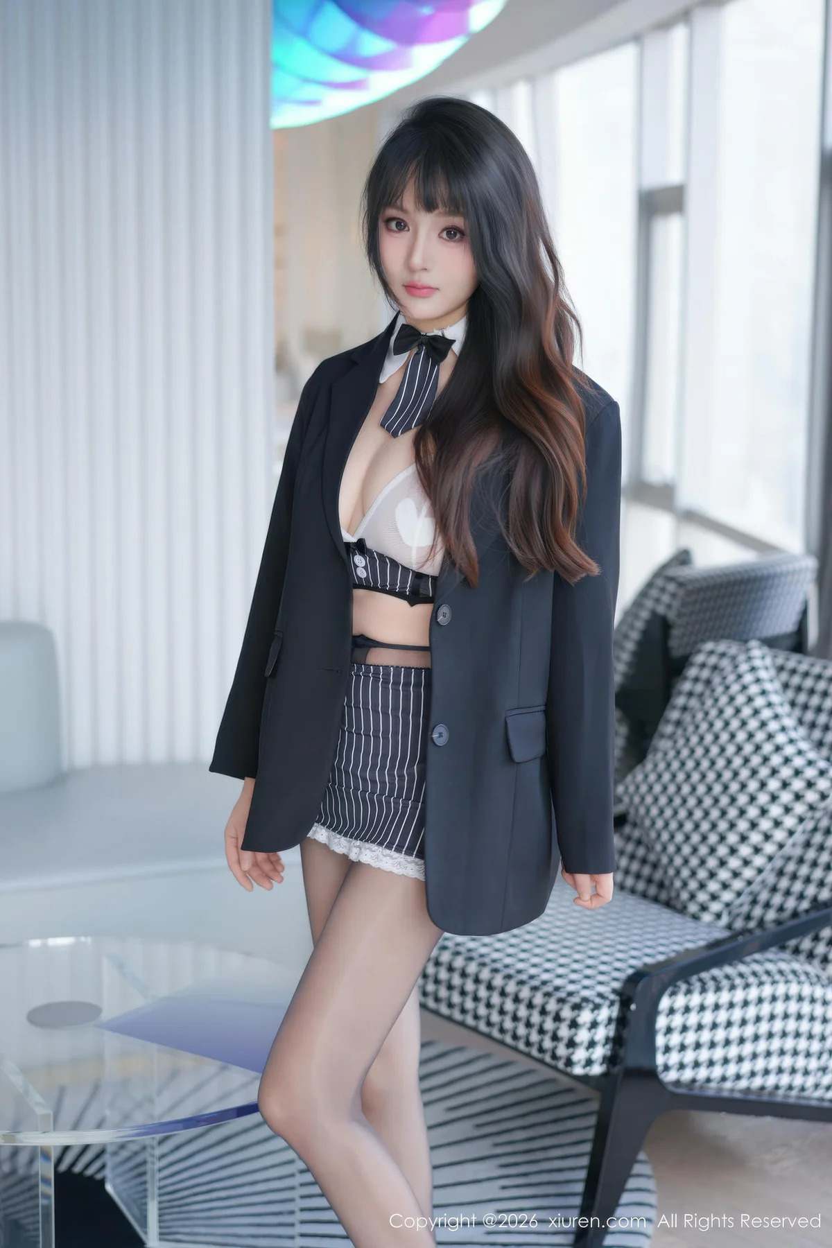 XiuRen 秀人 No.11203 沈南汐RuRu巨乳黑色西服 - 4