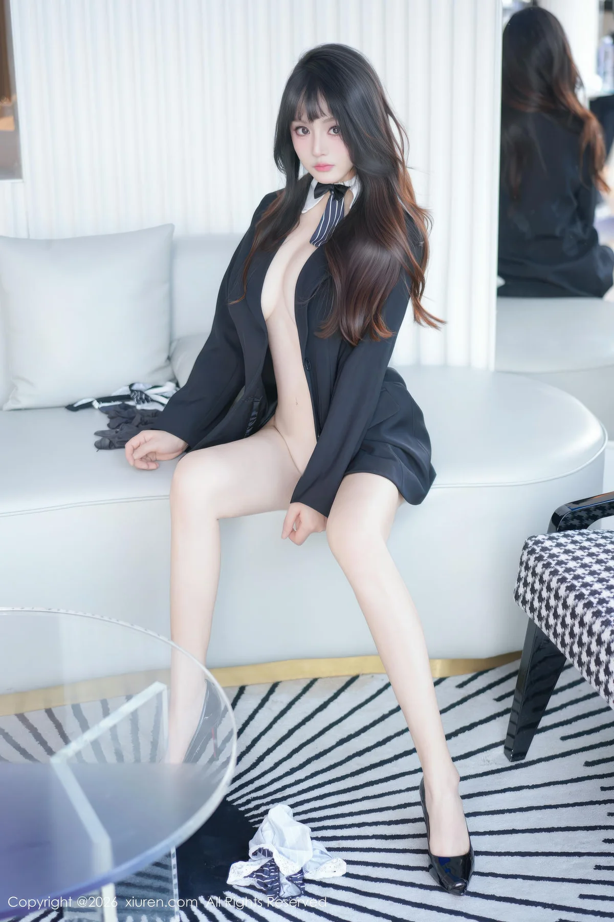 XiuRen 秀人 No.11203 沈南汐RuRu巨乳黑色西服 - 38