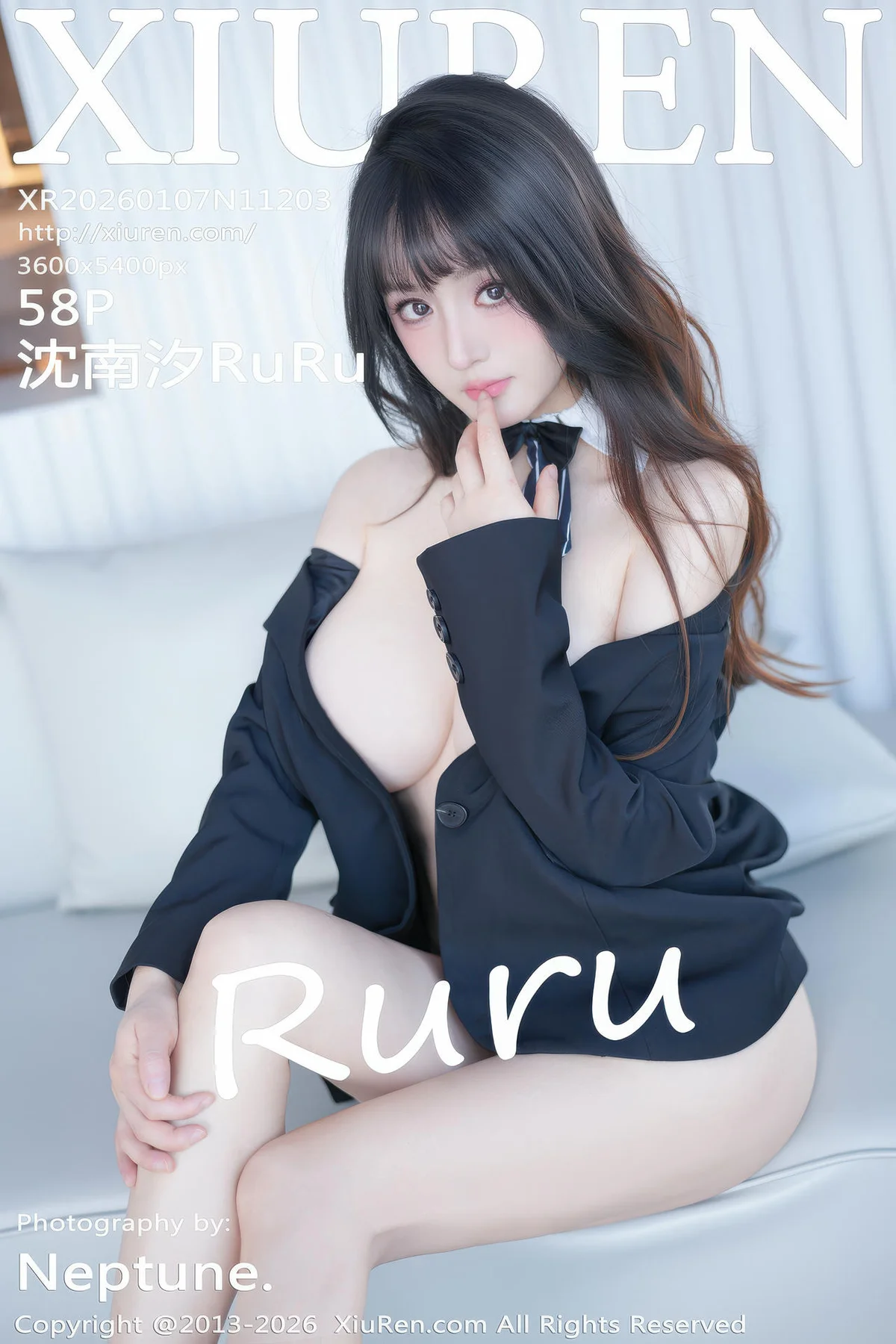 XiuRen 秀人 No.11203 沈南汐RuRu巨乳黑色西服 - 59