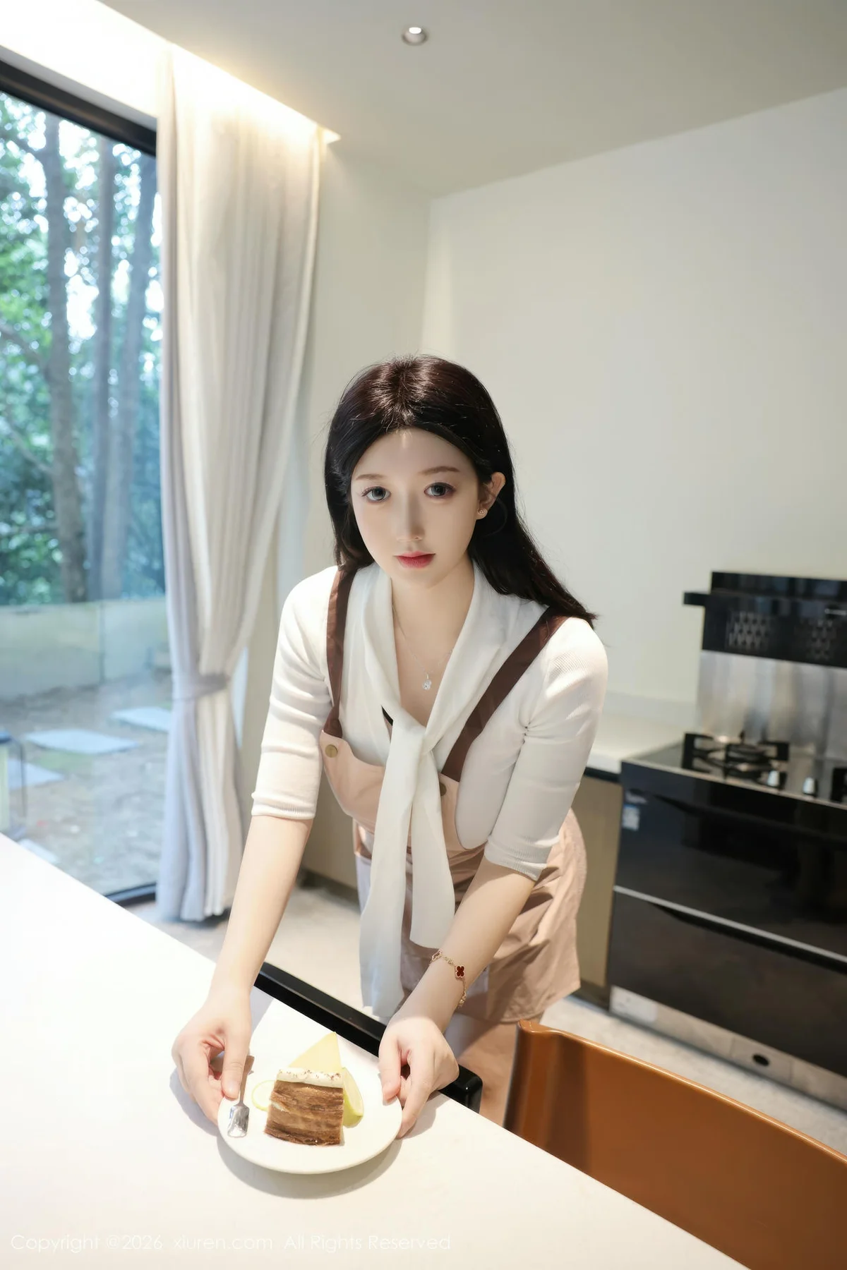 XiuRen 秀人 No.11207 奶思兔巨乳首套写真紫色包臀裙 - 50