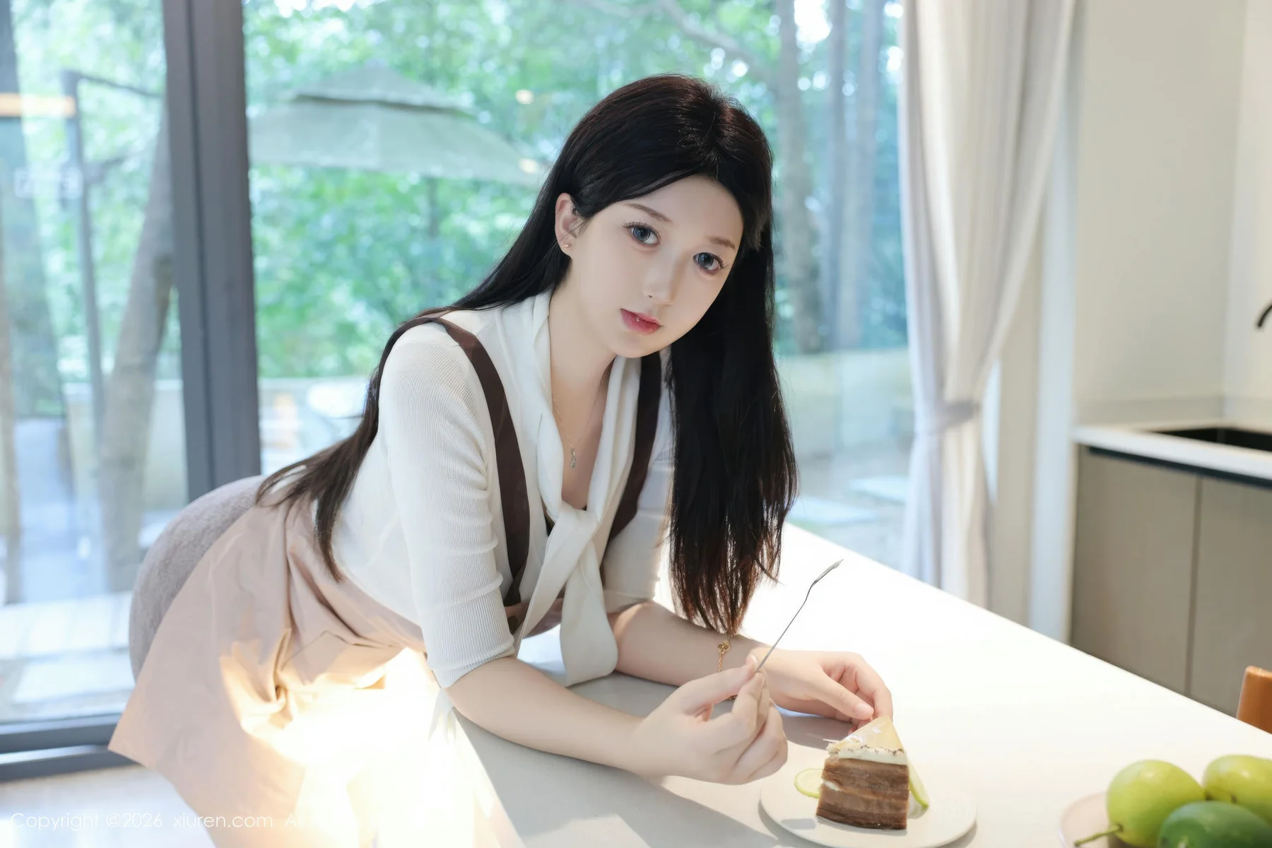 XiuRen 秀人 No.11207 奶思兔巨乳首套写真紫色包臀裙 - 59