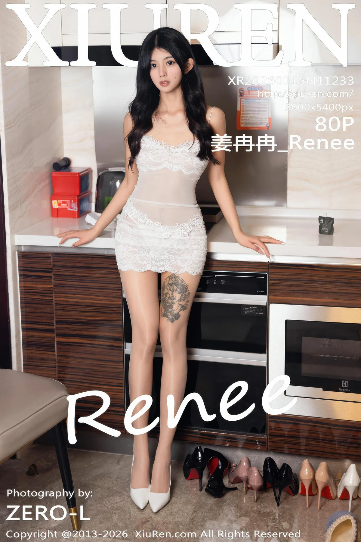 XiuRen 秀人 No.11233 姜冉冉Renee 白色连衣短裙 - 81