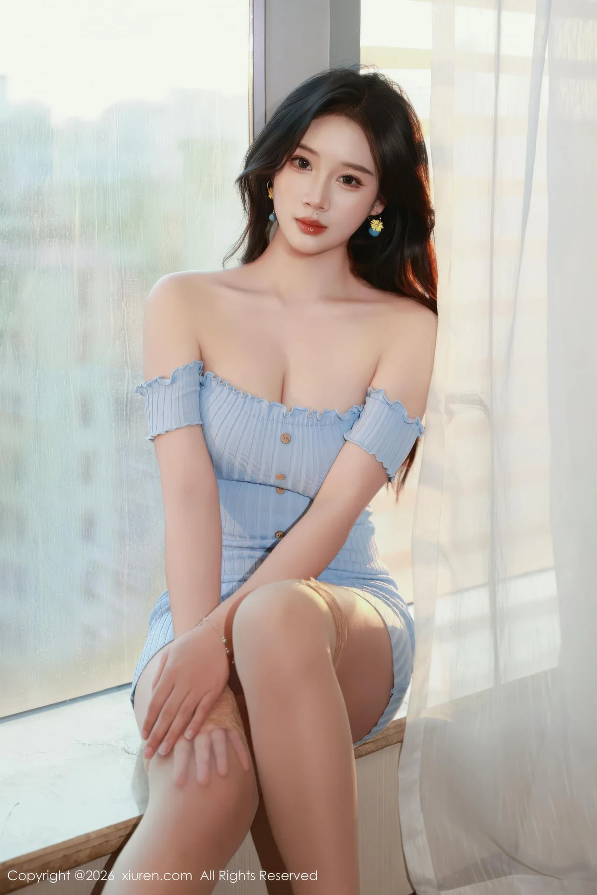 XiuRen 秀人 No.11238 南乔蓝色连衣短裙肉丝 - 16