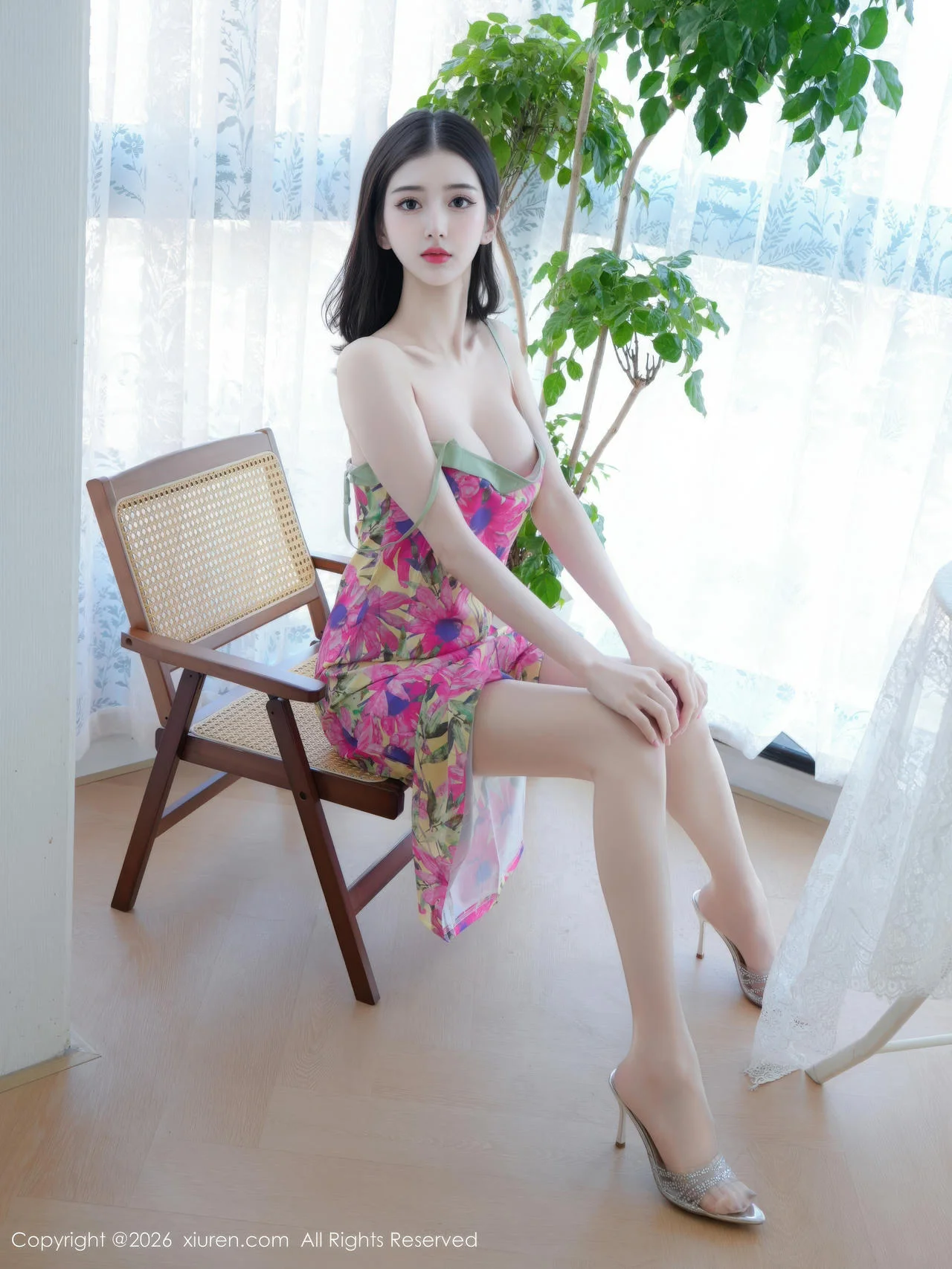 XiuRen 秀人 No.11240 白小蝶连衣碎花短裙 - 27