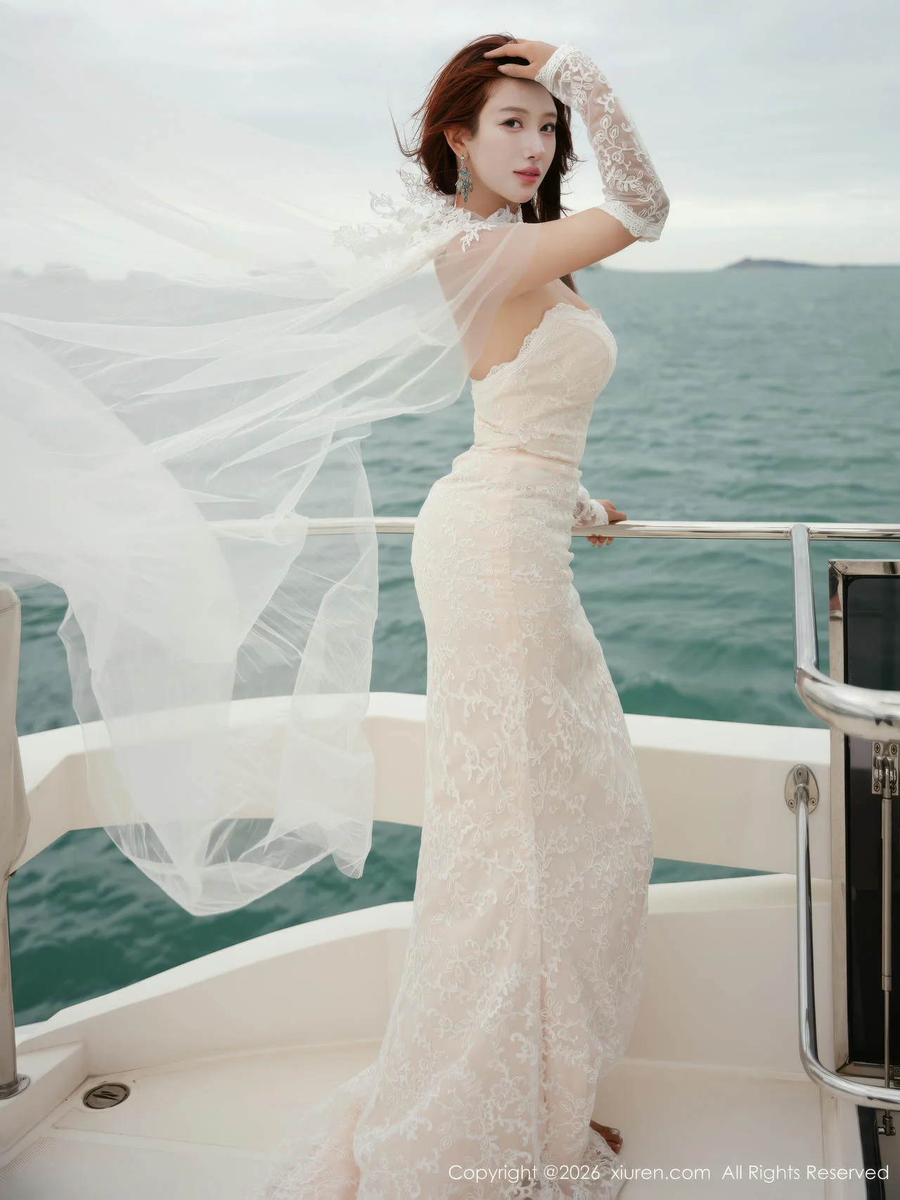 XiuRen 秀人 No.11243 金允希Yuki 白色婚纱迷人丰腴 - 13