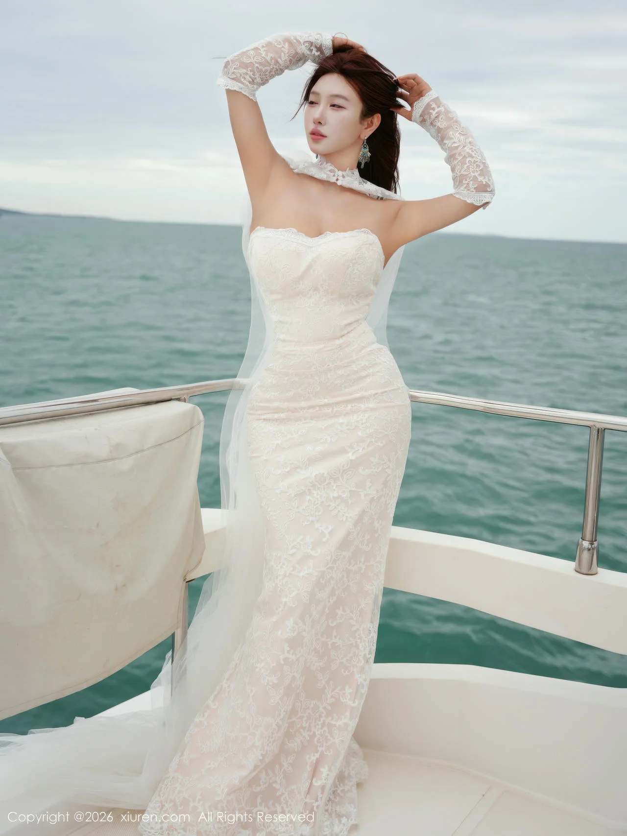 XiuRen 秀人 No.11243 金允希Yuki 白色婚纱迷人丰腴 - 18