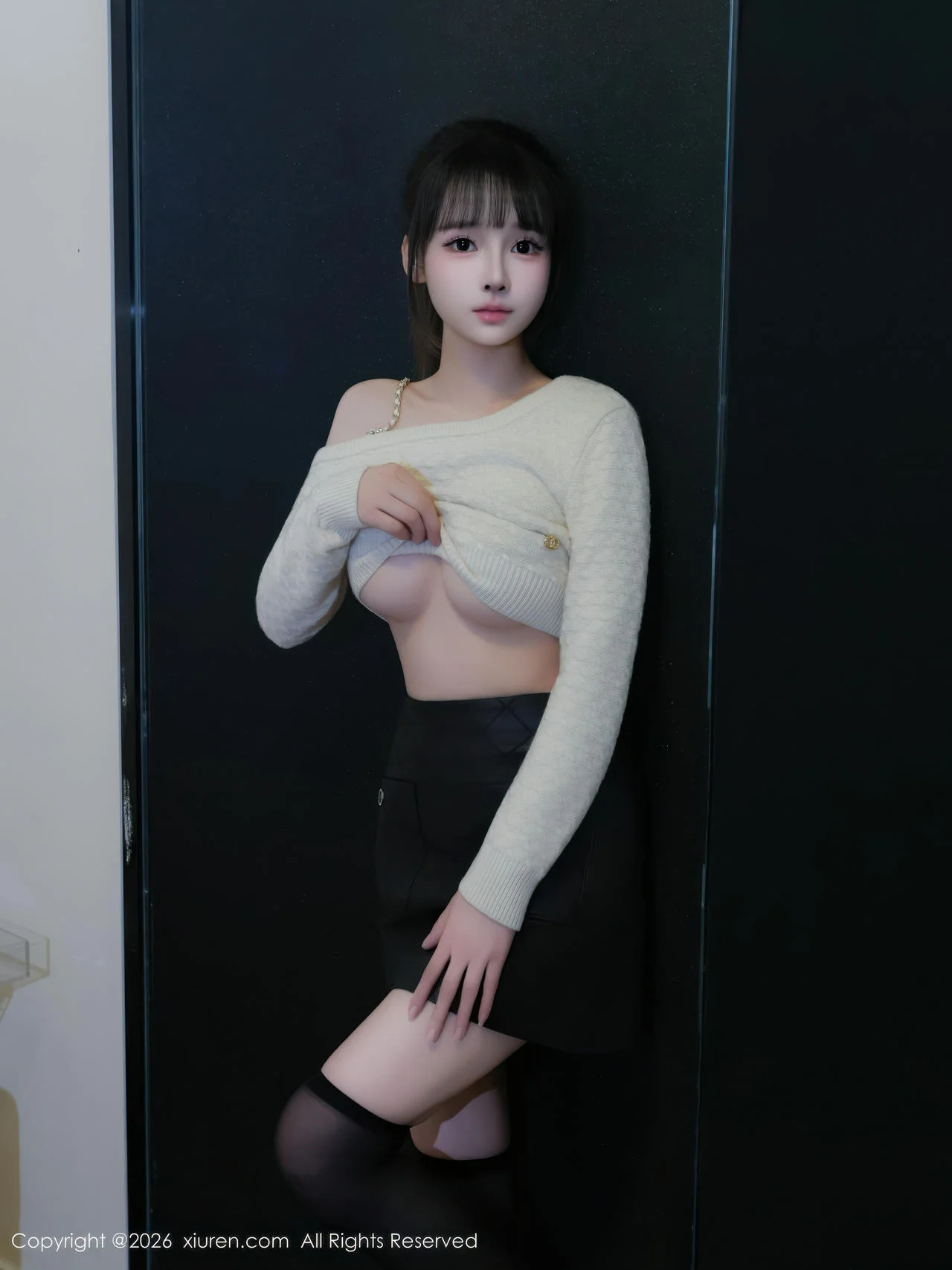 XiuRen 秀人 No.11254 沈蜜儿 白色T恤魅惑黑丝 - 13