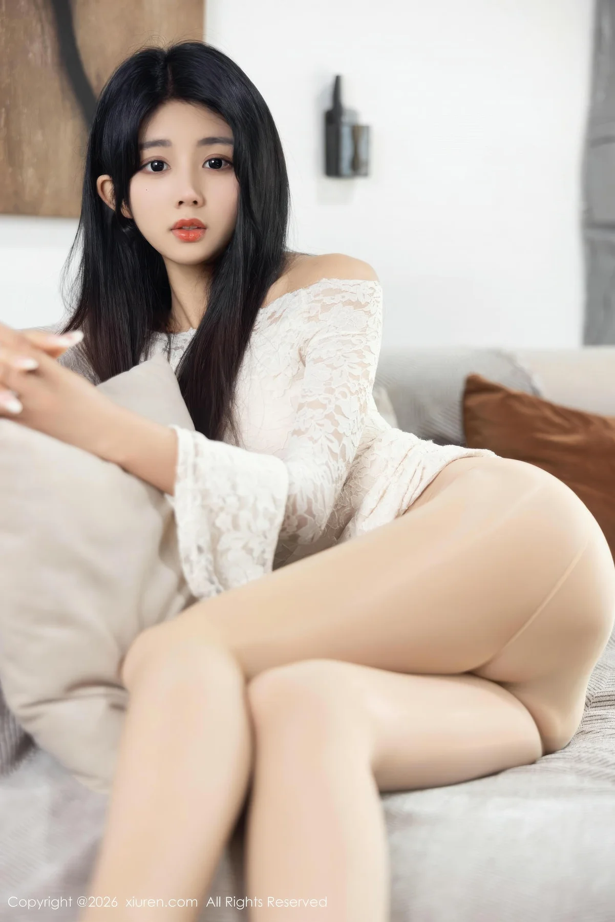 XiuRen 秀人 No.11255 姜冉冉Renee 白色连衣短裙 - 20