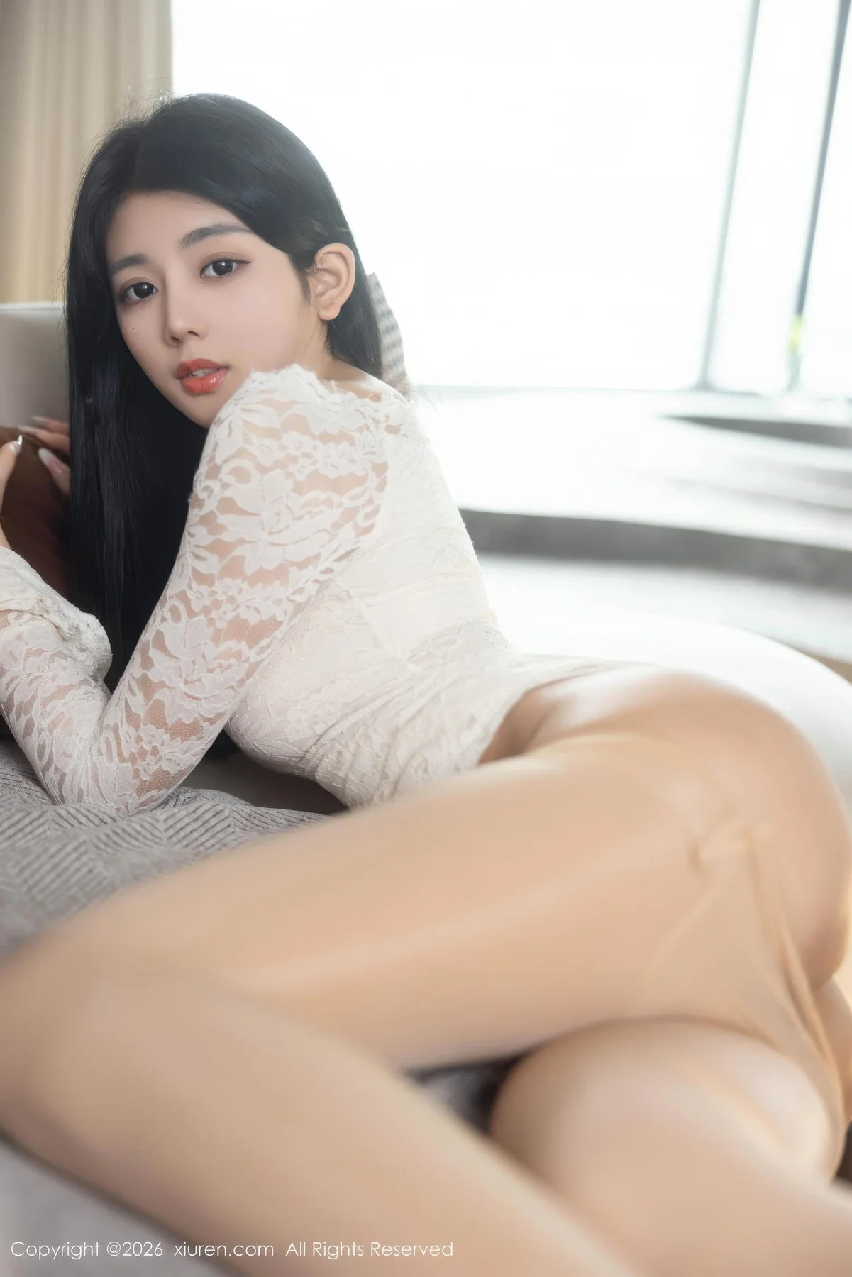XiuRen 秀人 No.11255 姜冉冉Renee 白色连衣短裙 - 53