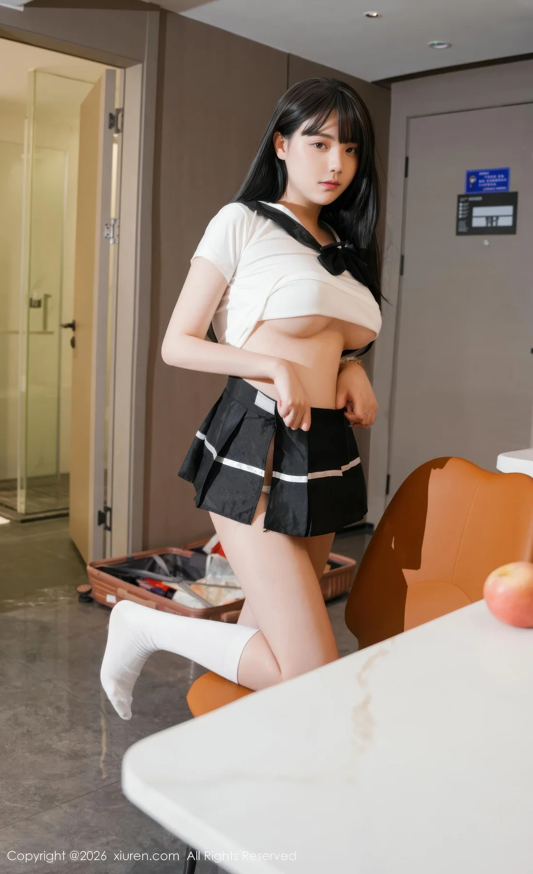 XiuRen 秀人 No.11256 软情 清纯少女黑色短裙 - 46
