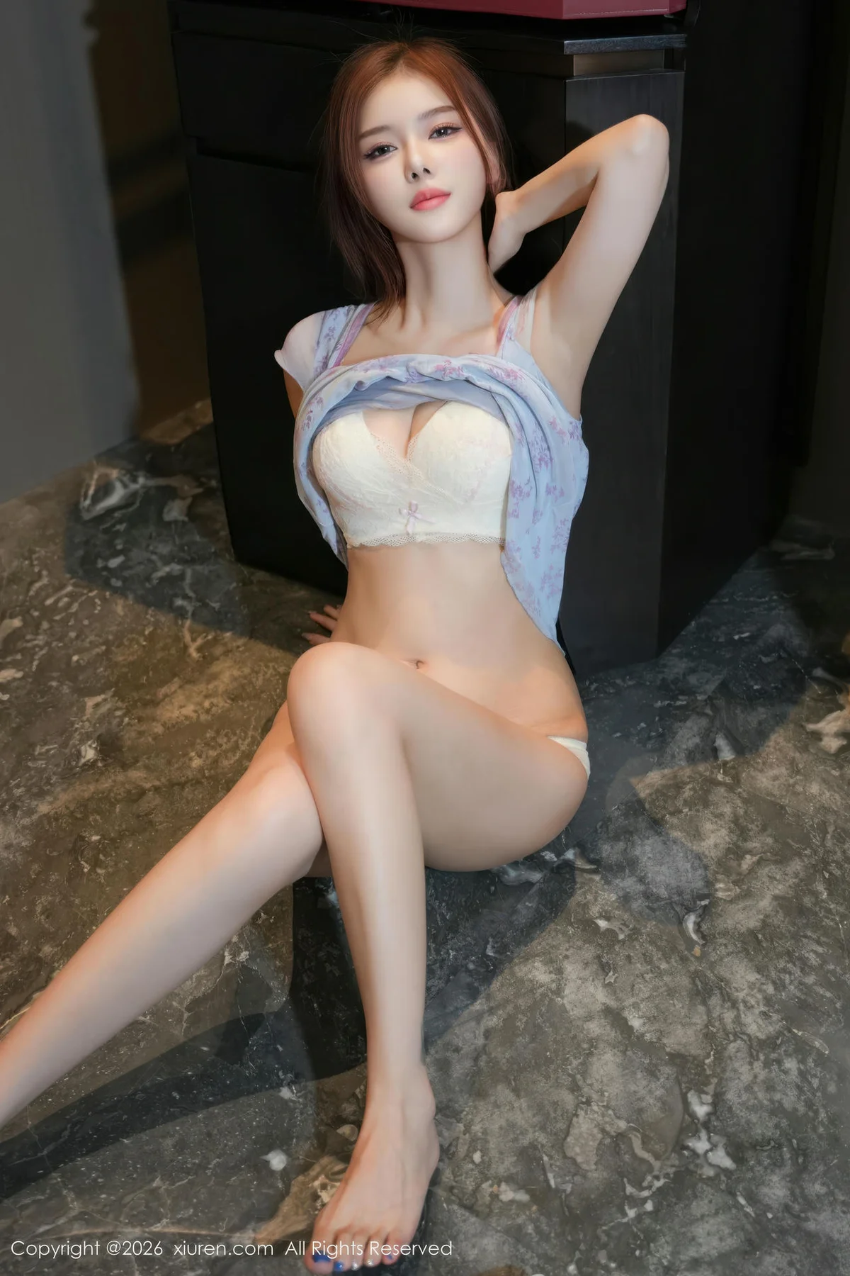 XiuRen 秀人 No.11265 白芷yy街拍蓝色连衣短裙 - 41