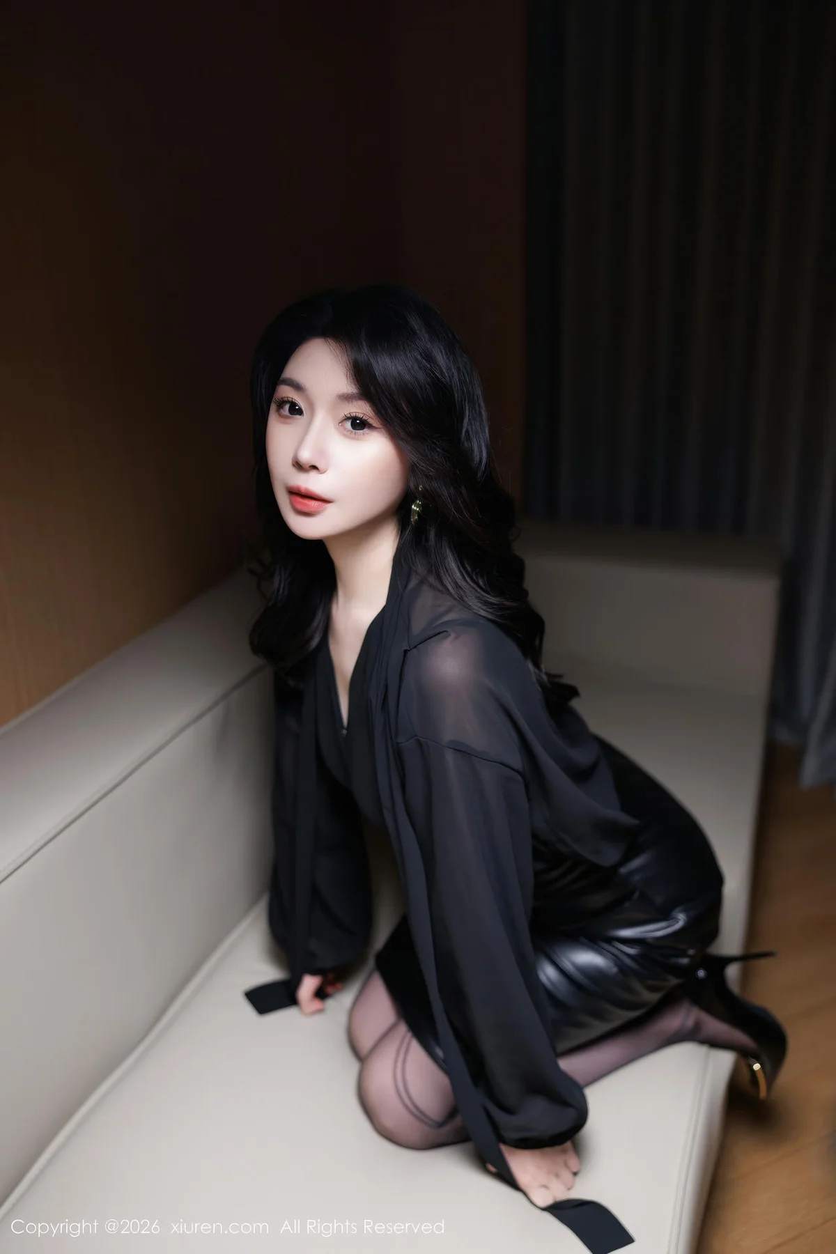 XiuRen 秀人 No.11291 心玥黑色皮裙黑丝高跟 - 31