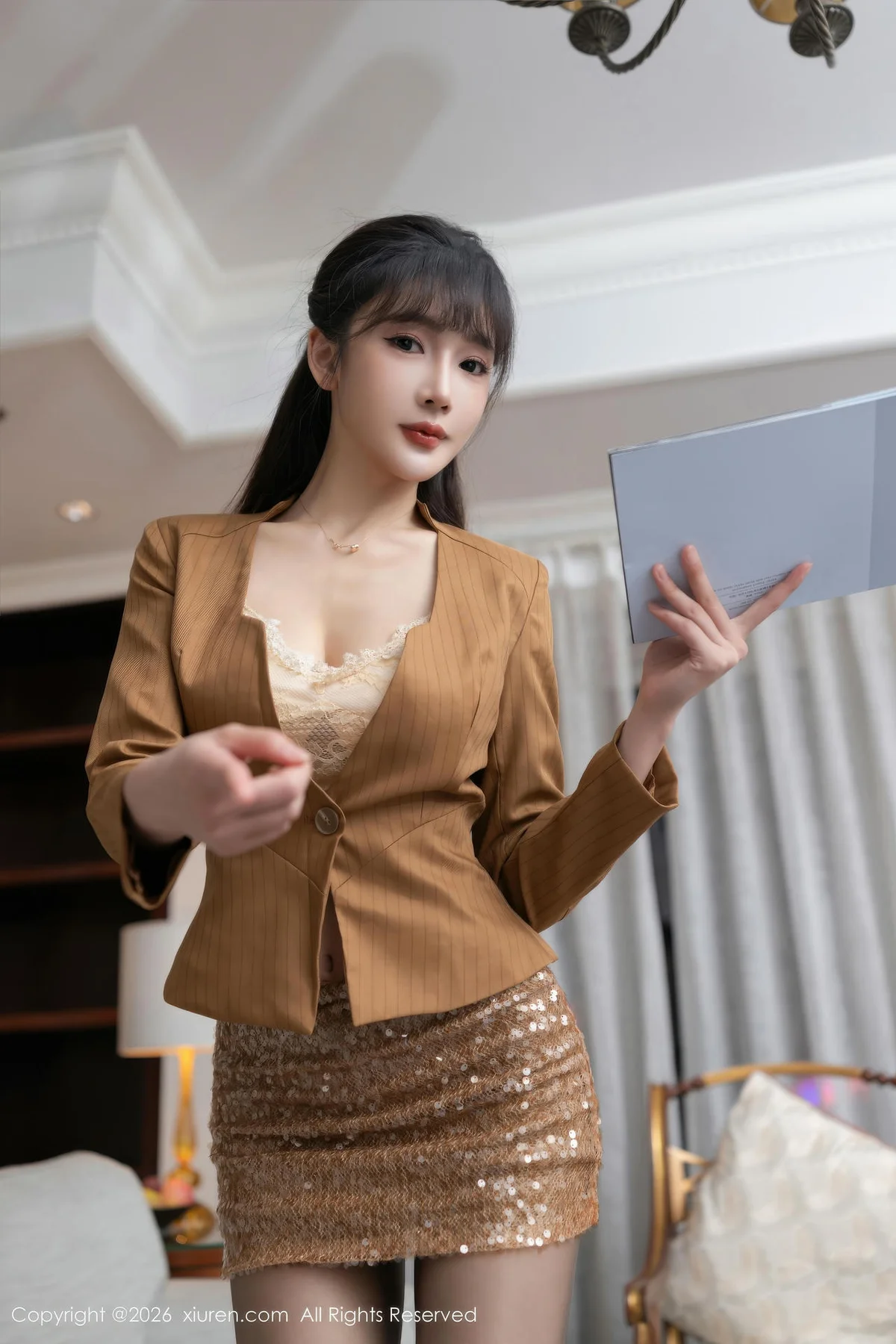 XiuRen 秀人 No.11295 陆萱萱教室短裙制服西服 - 31