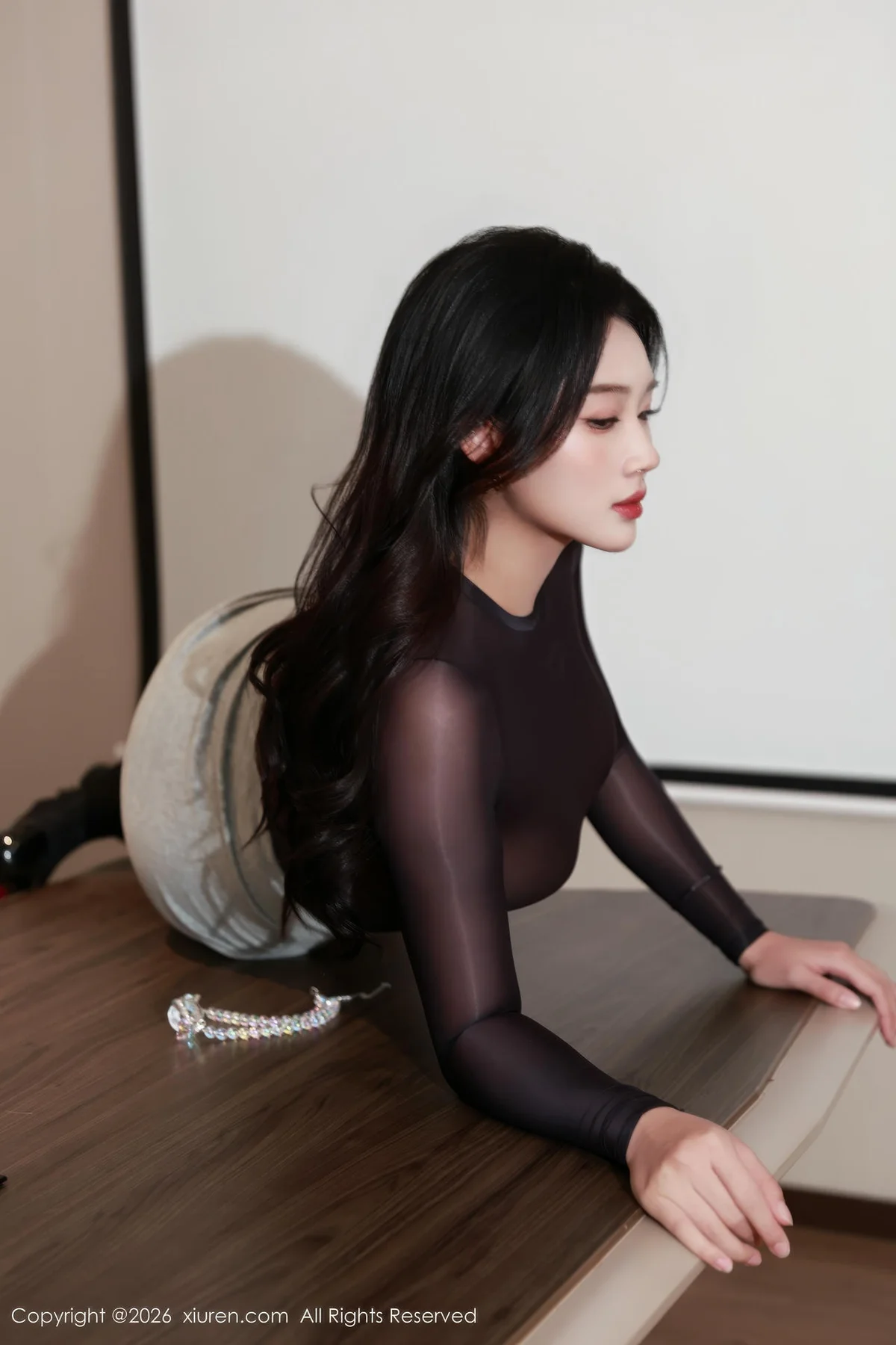 XiuRen 秀人 No.11296 南乔透视黑色连体丝袜 - 17