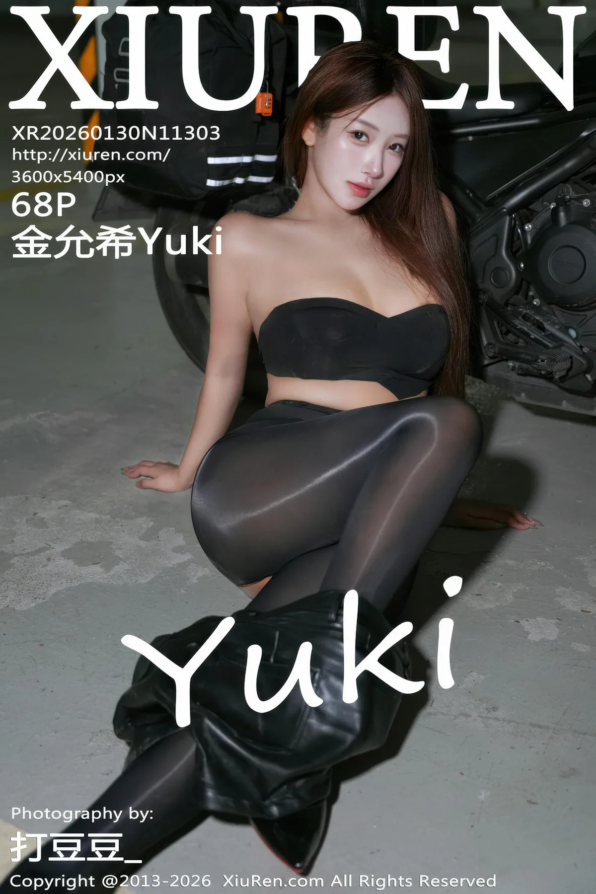 XiuRen 秀人 No.11303 金允希Yuki 机车美女黑色情趣内衣 - 69