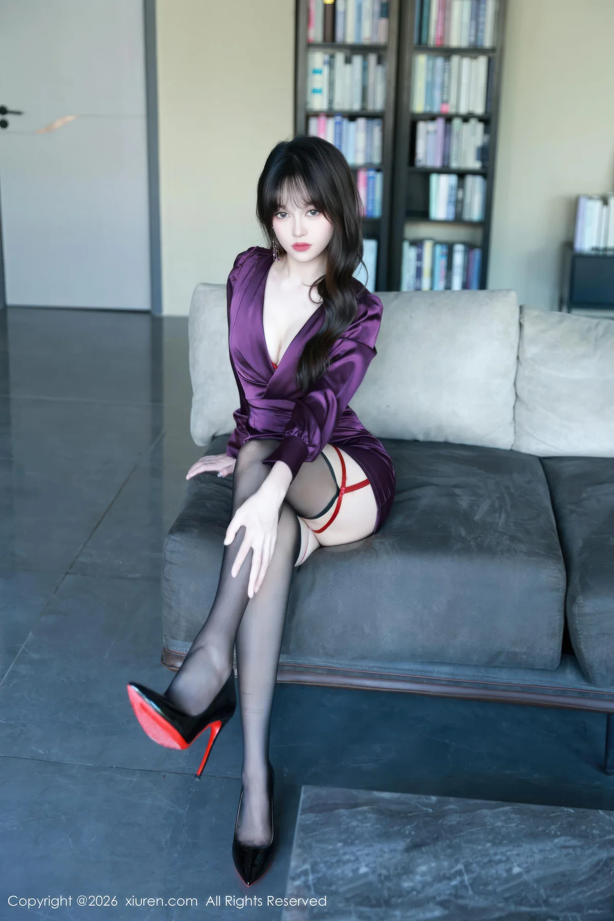 XiuRen 秀人 No.11310 糯咪 红色内衣黑丝高跟 - 12
