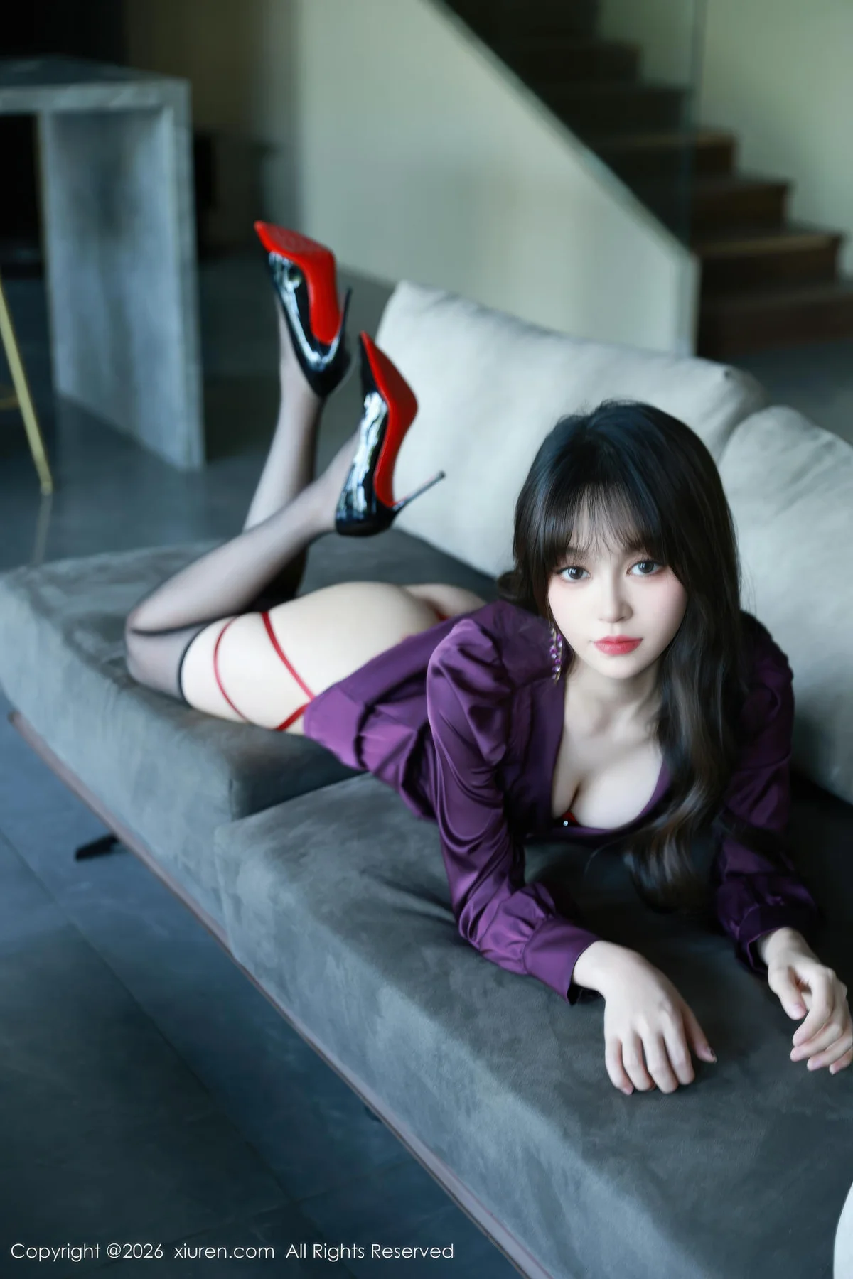 XiuRen 秀人 No.11310 糯咪 红色内衣黑丝高跟 - 33