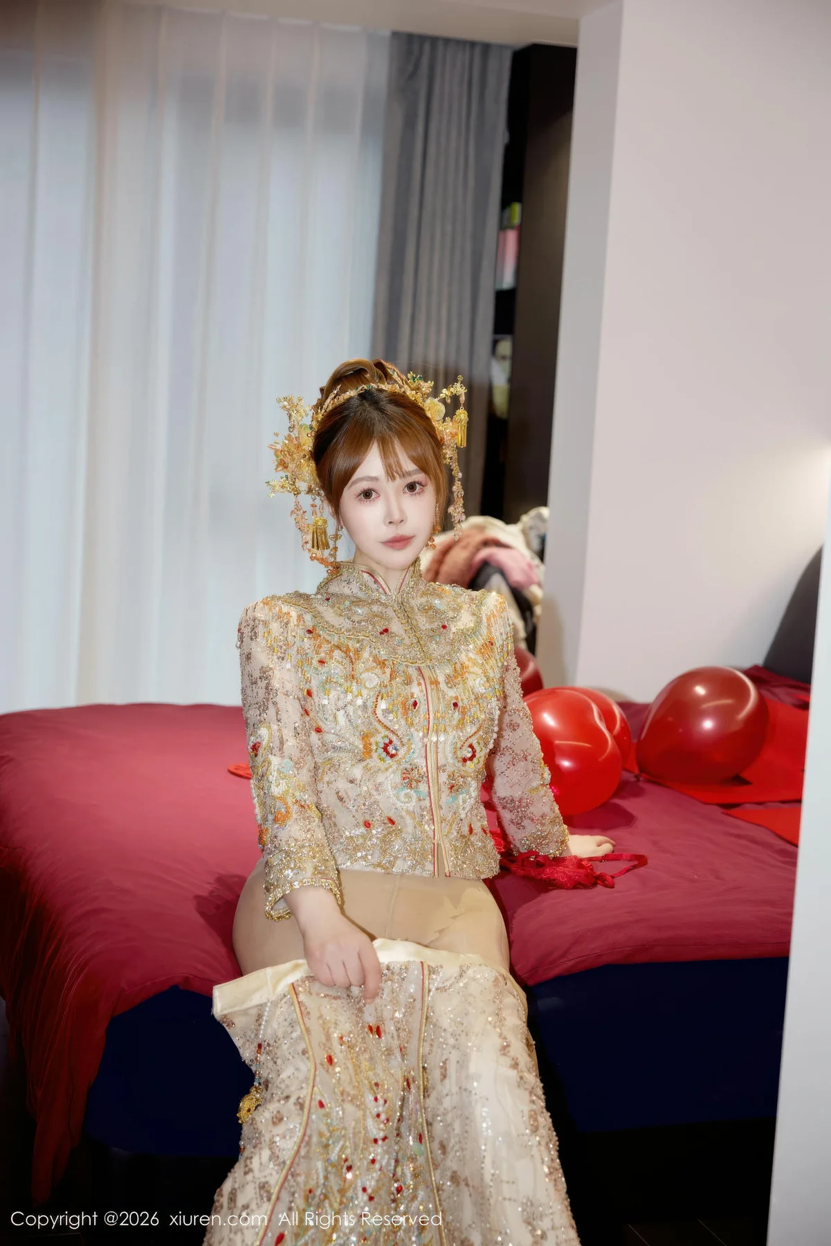 XiuRen 秀人 No.11317 Evelyn 新娘主题秀禾服制服 - 22