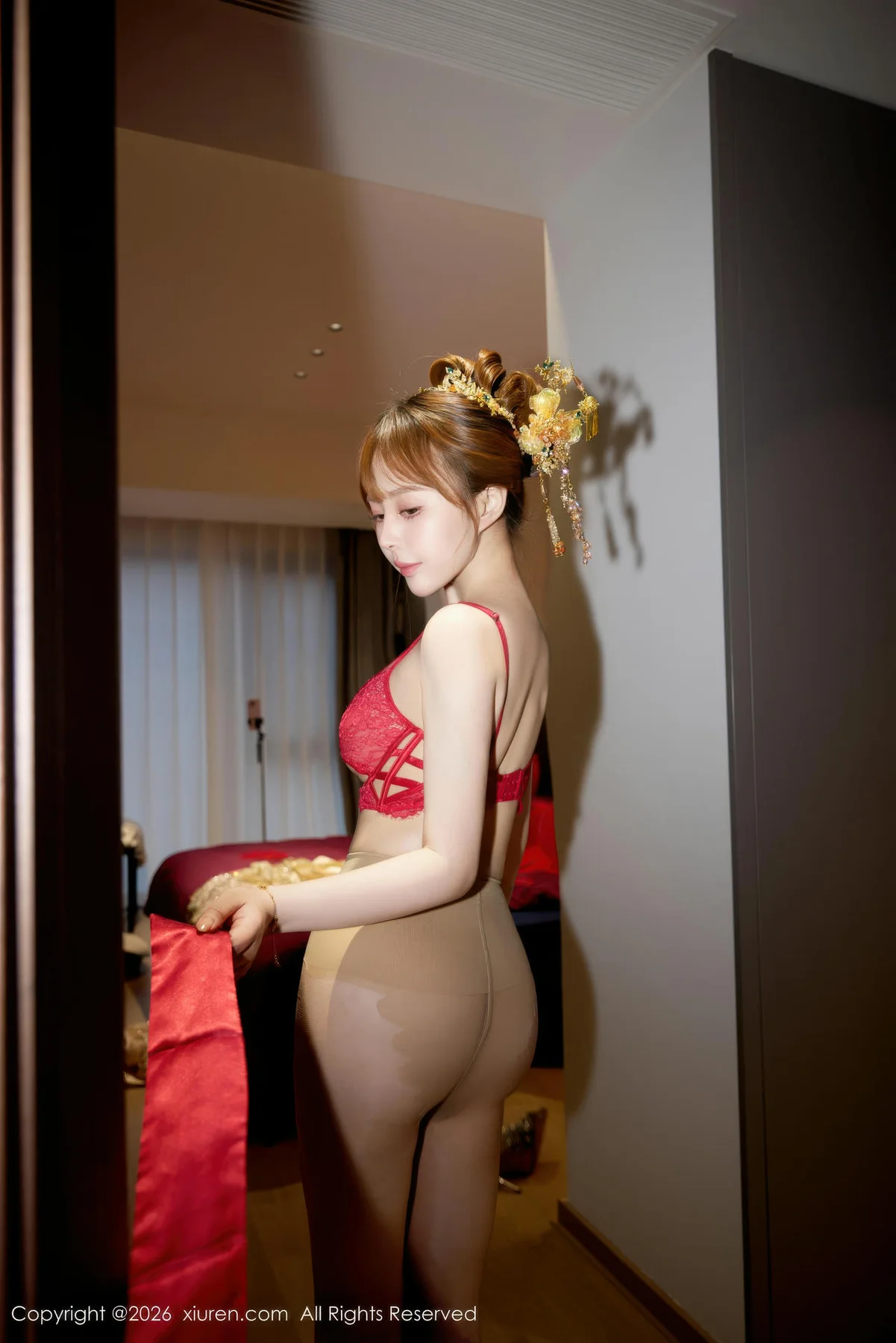 XiuRen 秀人 No.11317 Evelyn 新娘主题秀禾服制服 - 35