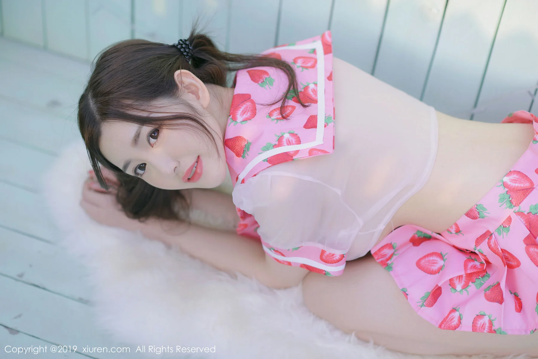 XiuRen 秀人 No.1419 沈梦瑶 空乘的草莓内衣 - 38