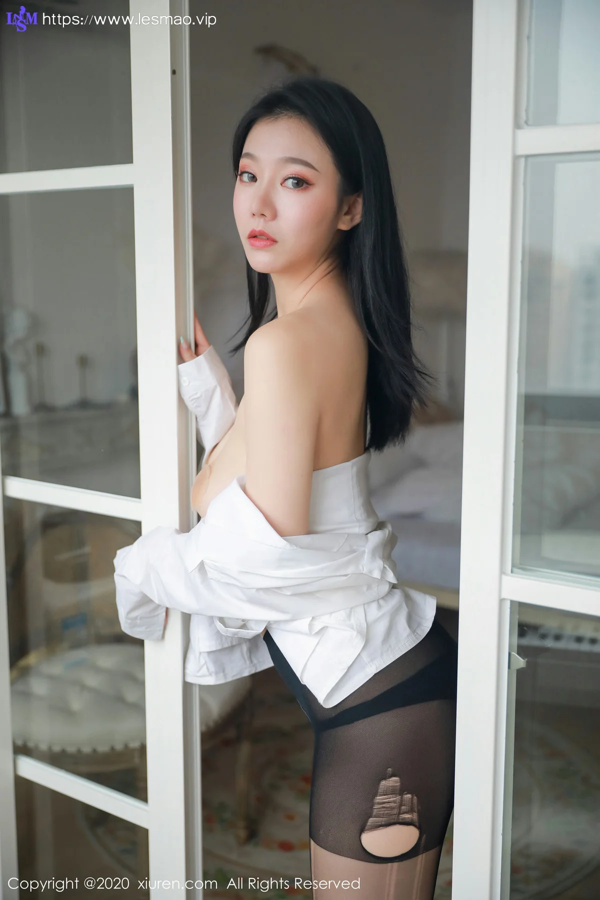 XiuRen 秀人 No.1957 开档黑丝情趣制服 anran  新图上架 - 15