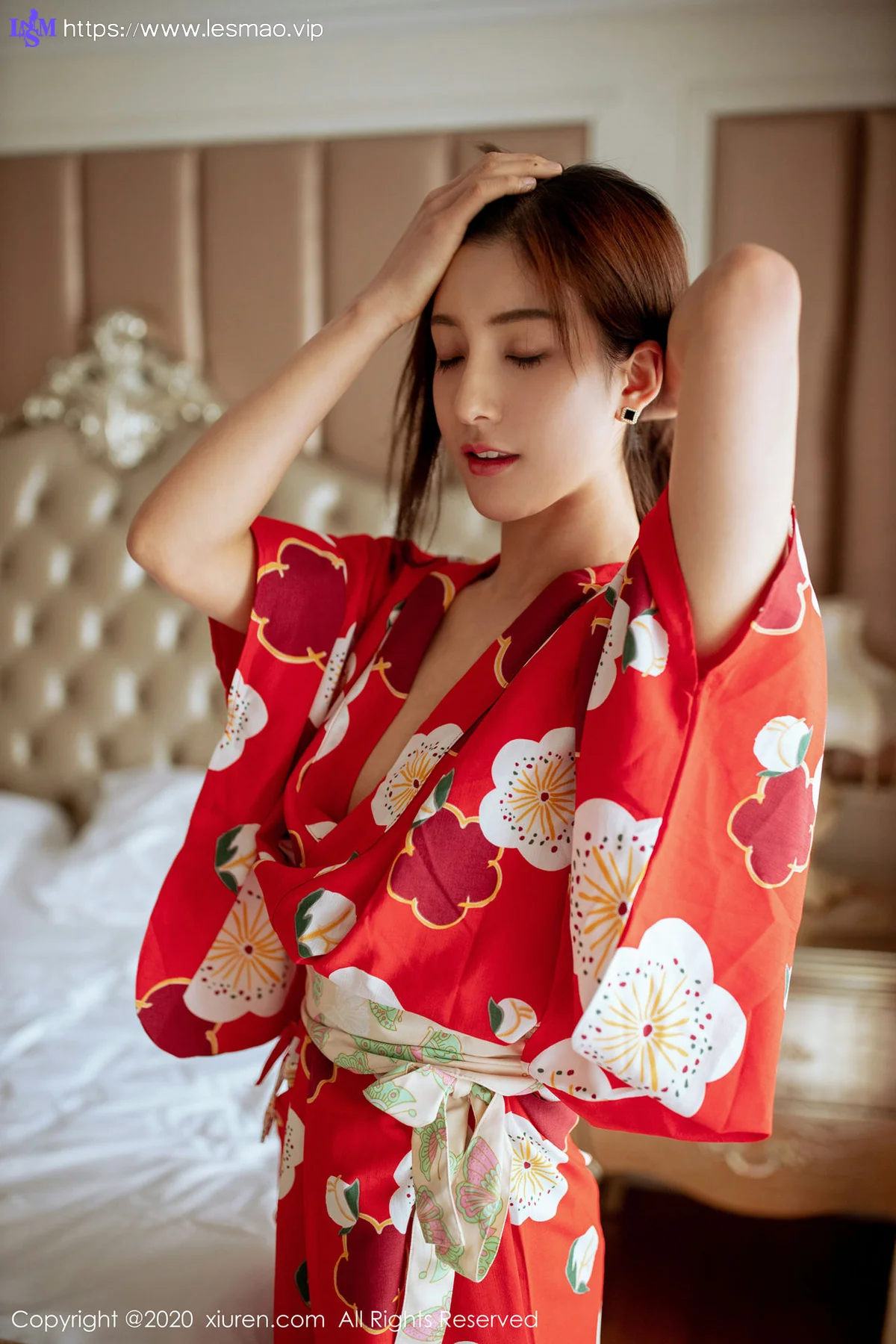 XiuRen 秀人 No.2015 和服黑丝主题 林文文yooki  私房写真 - 63