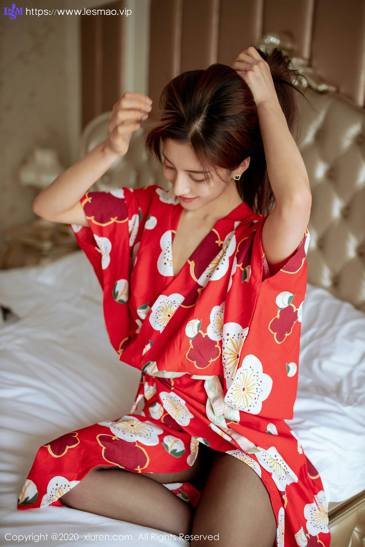 XiuRen 秀人 No.2015 和服黑丝主题 林文文yooki  私房写真 - 65