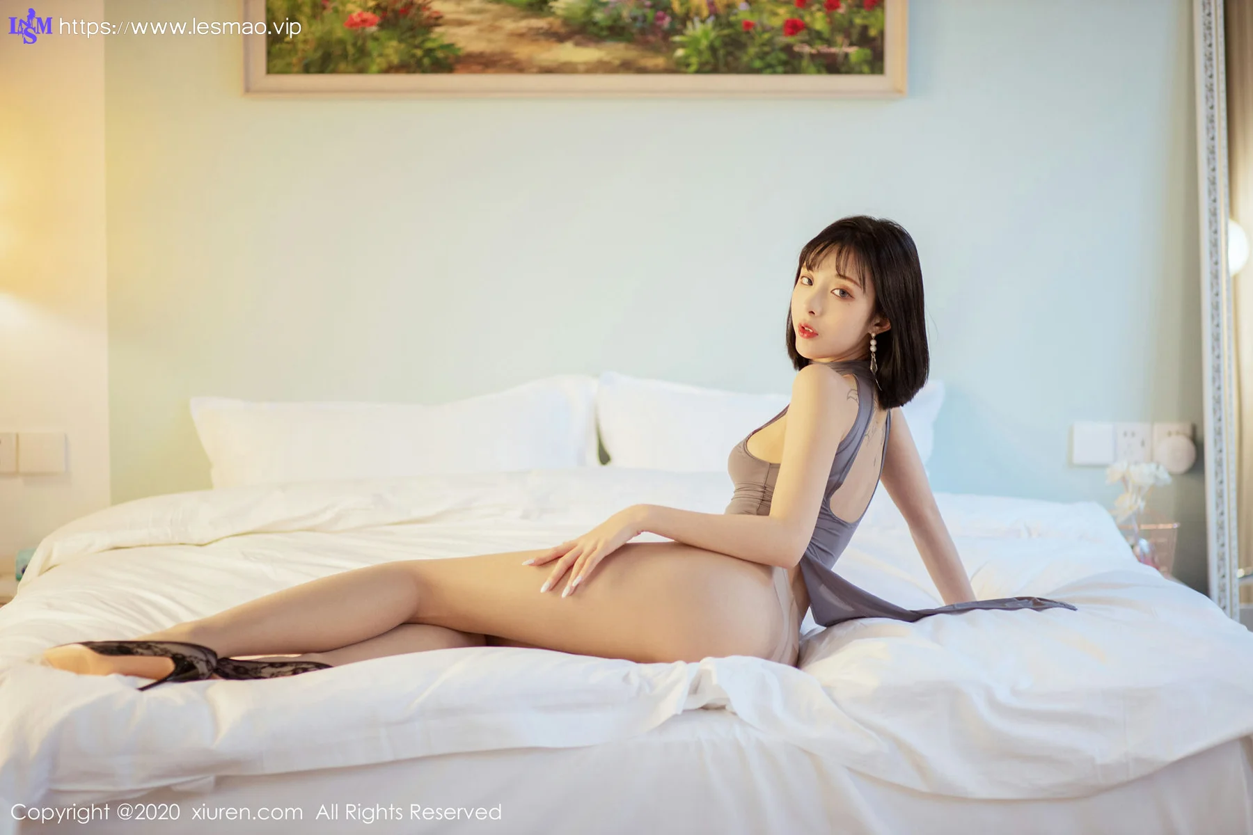 XiuRen 秀人 No.2022 性感旗袍写真 陈小喵 短发美女 - 21