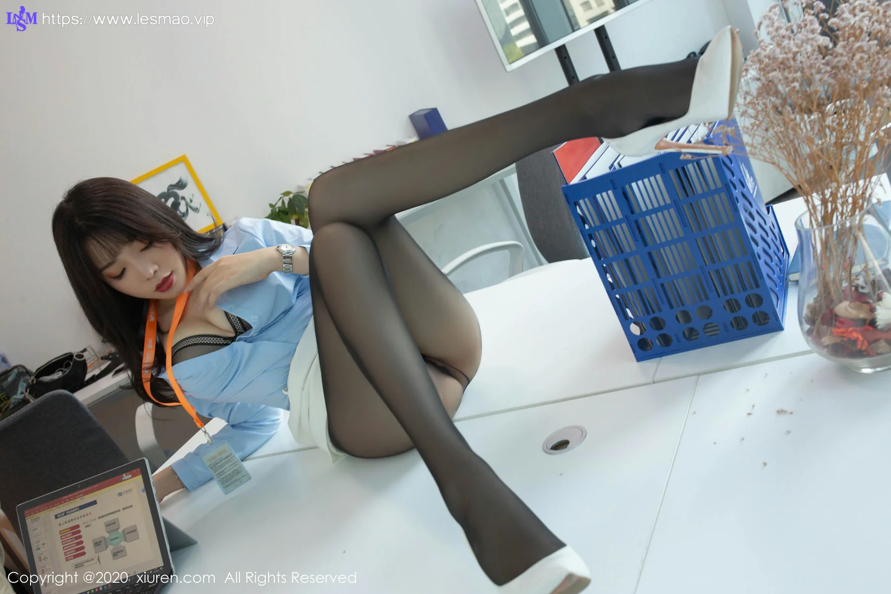 XiuRen 秀人 No.2047 皮鞭SM捆绑 芝芝Booty 办公室主题写真 - 23