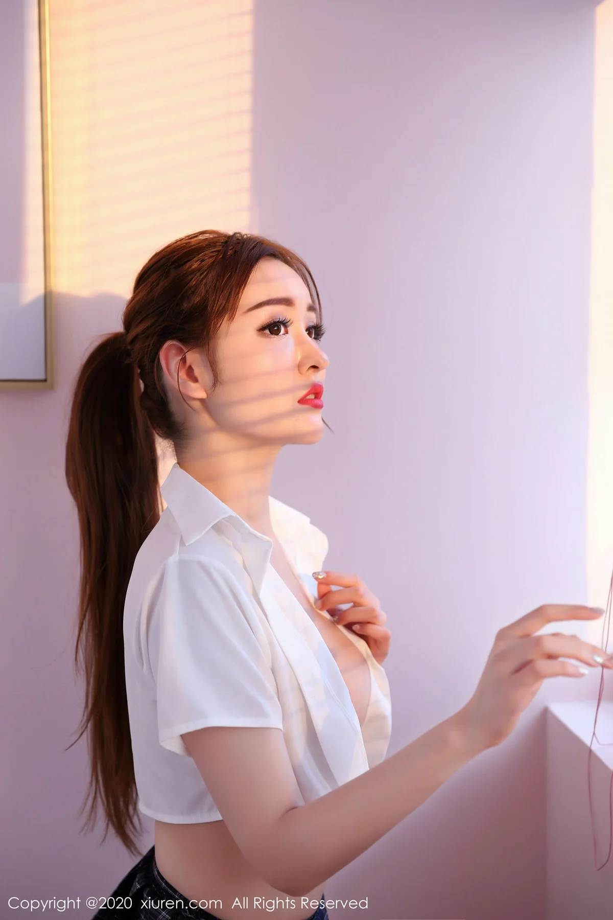 XiuRen 秀人 No.2134 沈梦瑶 超短裙与超短衬衫性感写真 - 22