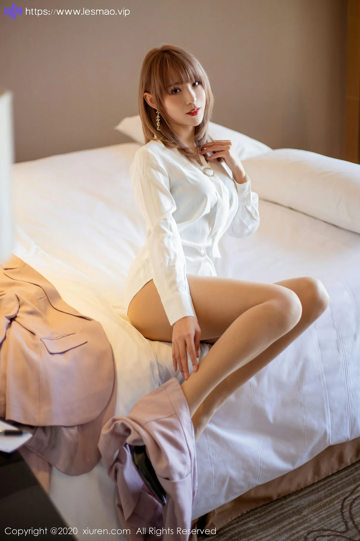XiuRen 秀人 No.2304 周慕汐fairy粉色制服套装 - 14