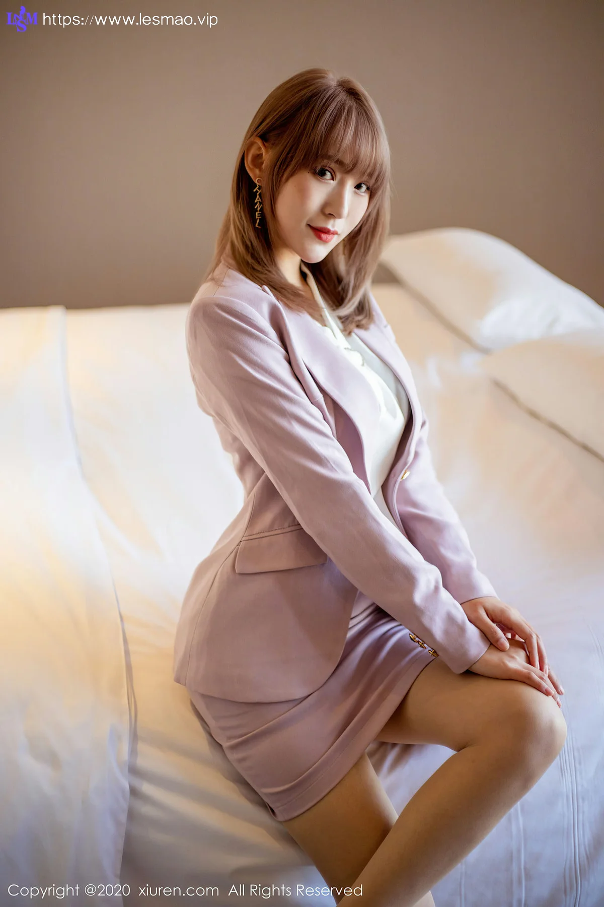 XiuRen 秀人 No.2304 周慕汐fairy粉色制服套装 - 49