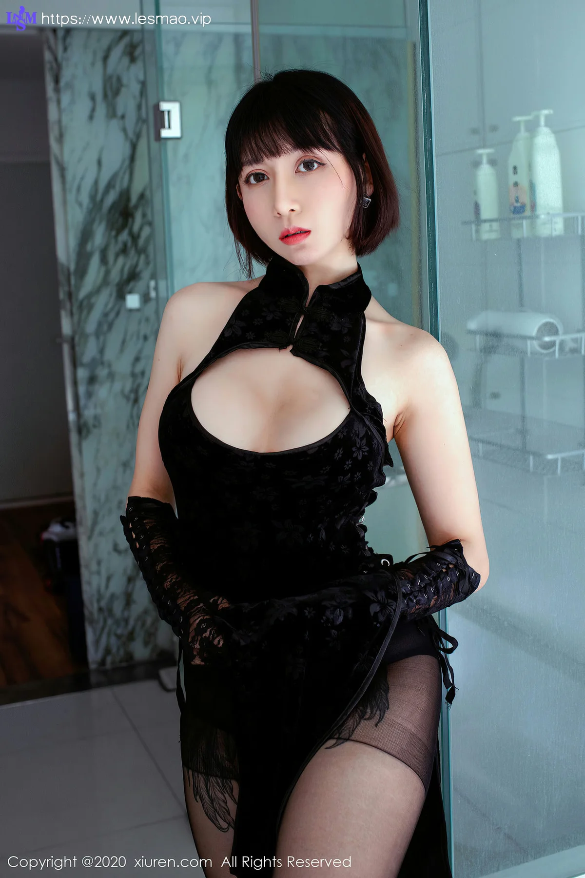 XiuRen 秀人 No.2318 高叉韵味旗袍 安妮斯朵拉 新人模特 - 17