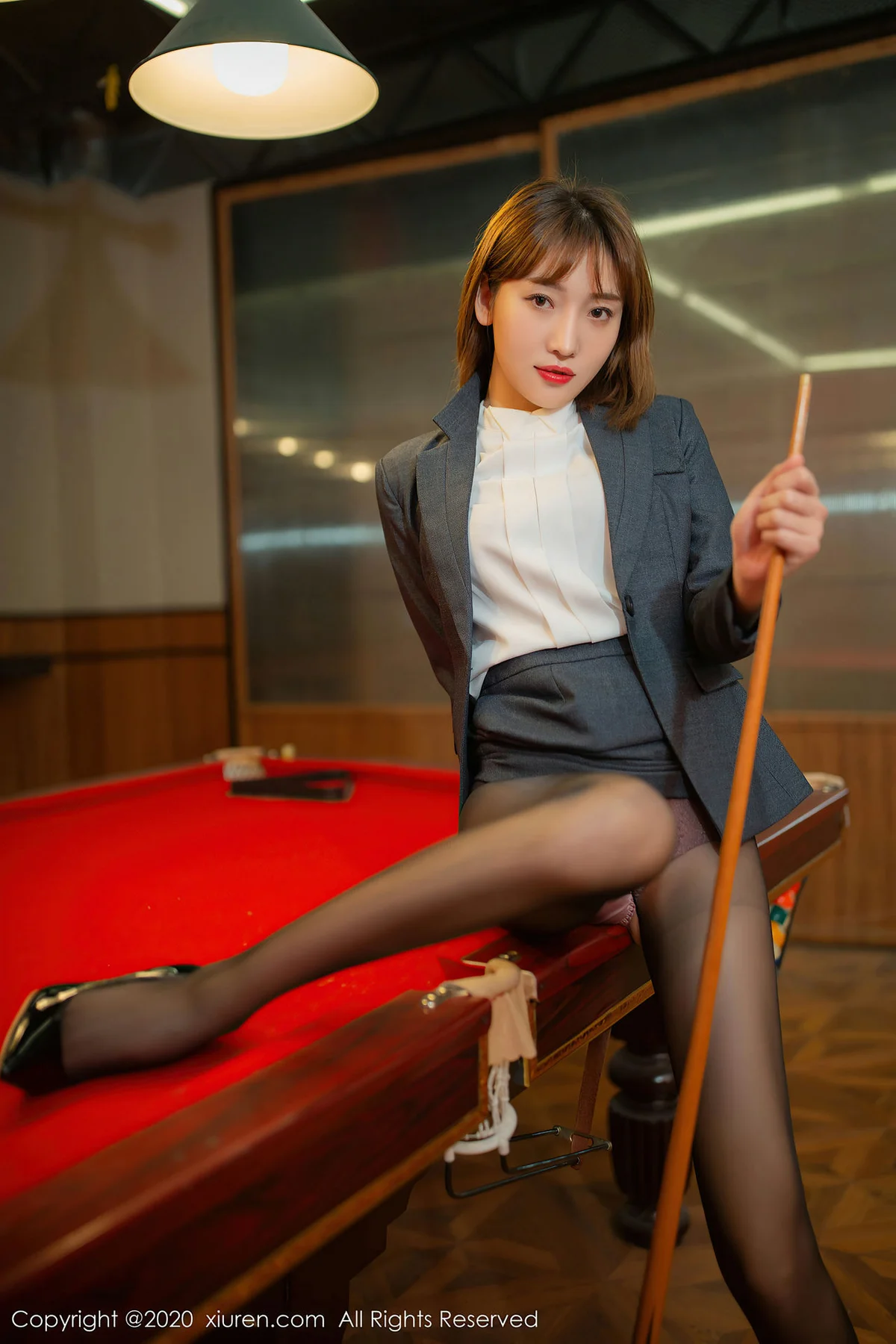 XiuRen 秀人 No.2363 台球室主题写真 陆萱萱 - 81