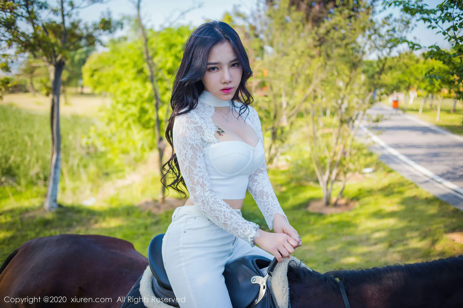 XiuRen 秀人 No.2380 户外jk和马术制服 夏雪爱 - 18