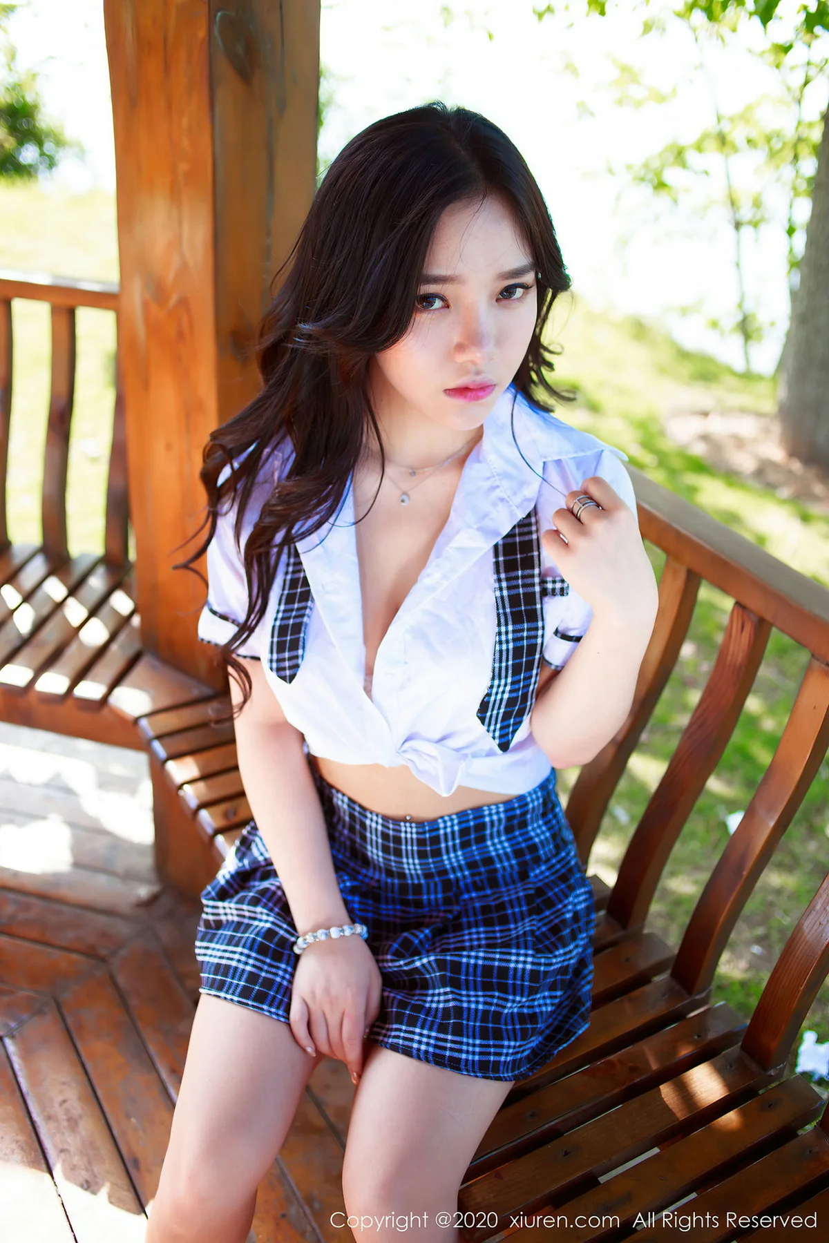 XiuRen 秀人 No.2380 户外jk和马术制服 夏雪爱 - 23