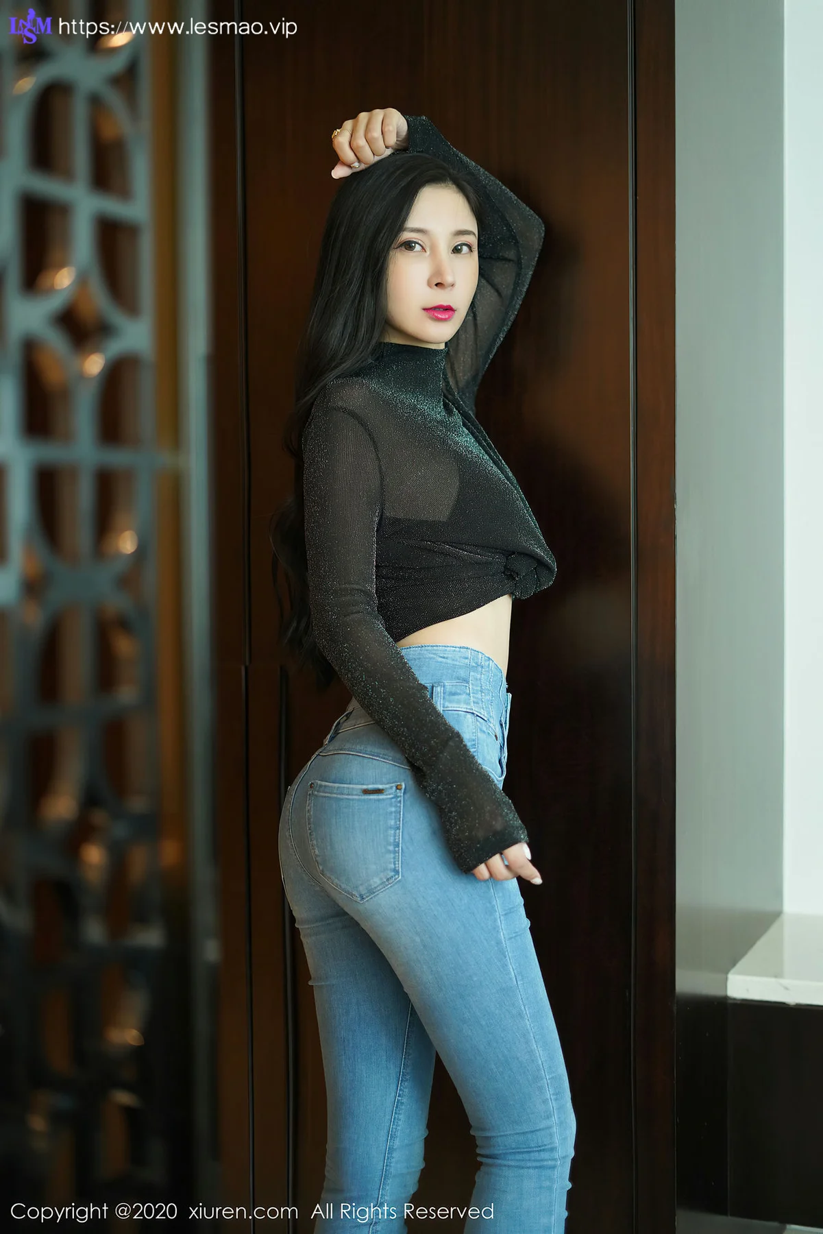 XiuRen 秀人 No.2386  性感OL 小蛮妖yummy 牛仔丁字裤 - 27