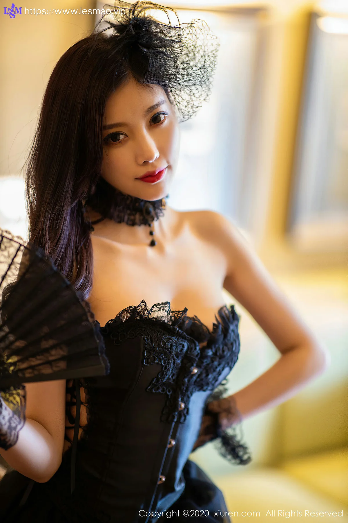 XiuRen 秀人 No.2400 黑色主题诱惑女神 杨晨晨sugar - 54