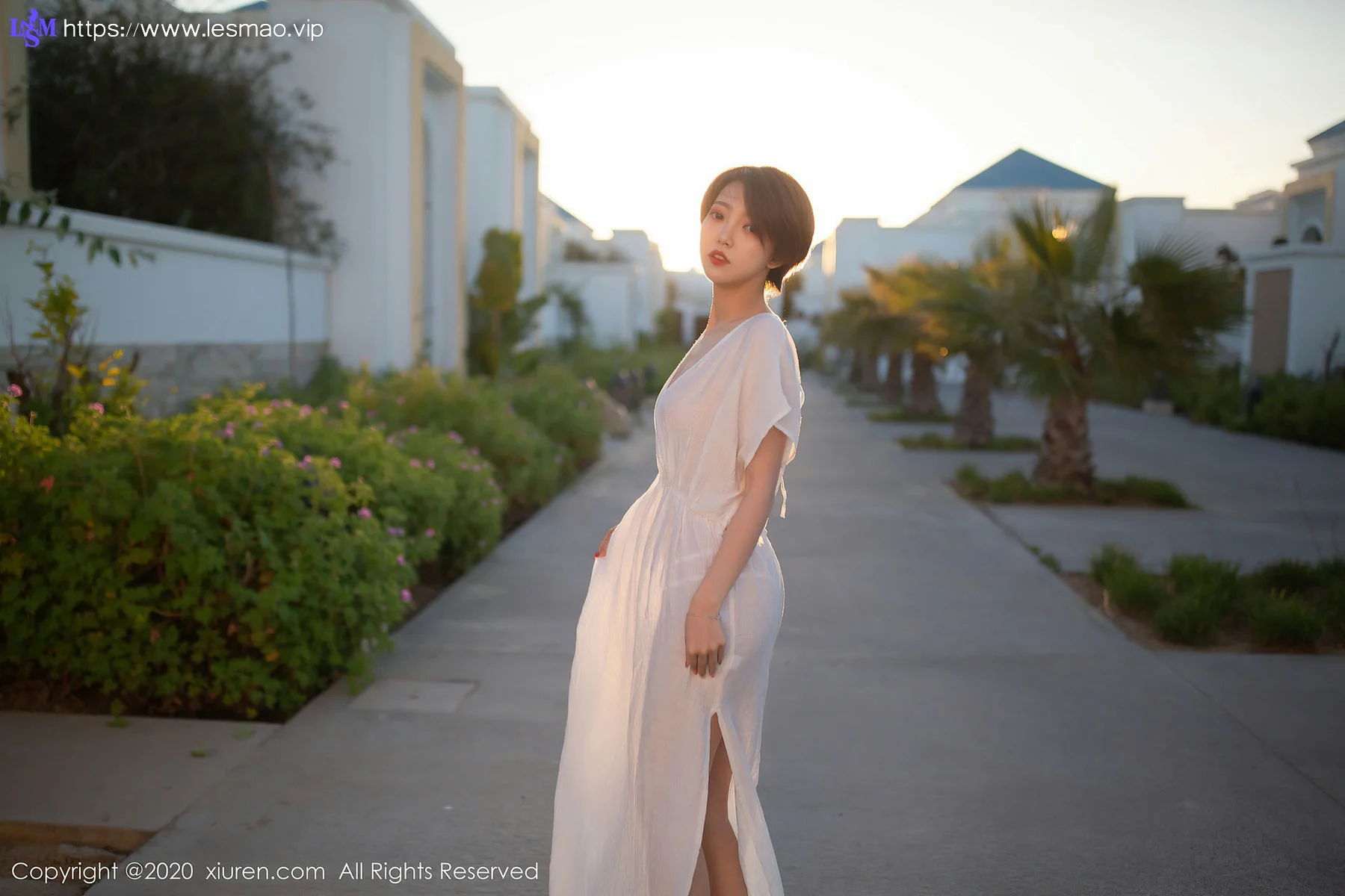 XiuRen 秀人 No.2405 白色睡衣蕾丝 冯木木 北非写真 - 12