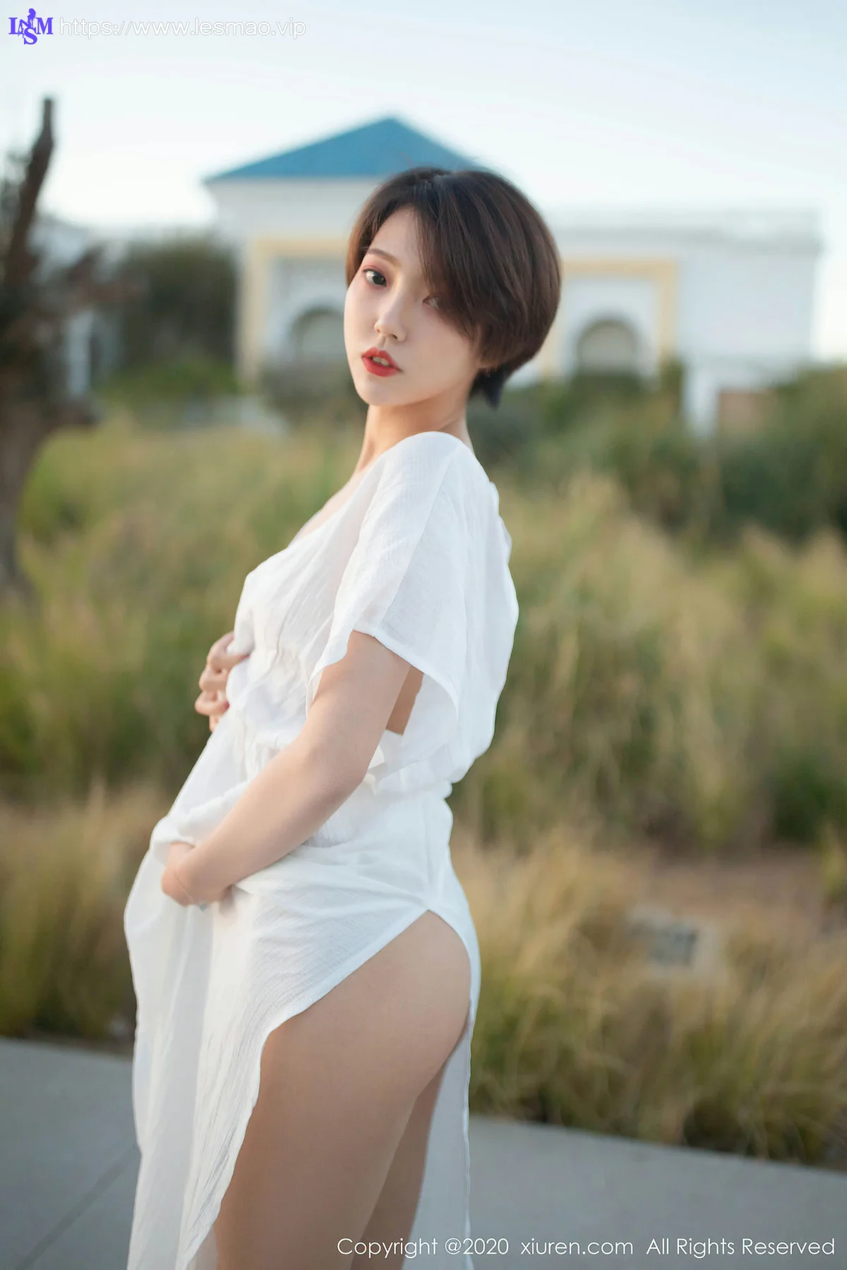 XiuRen 秀人 No.2405 白色睡衣蕾丝 冯木木 北非写真 - 19